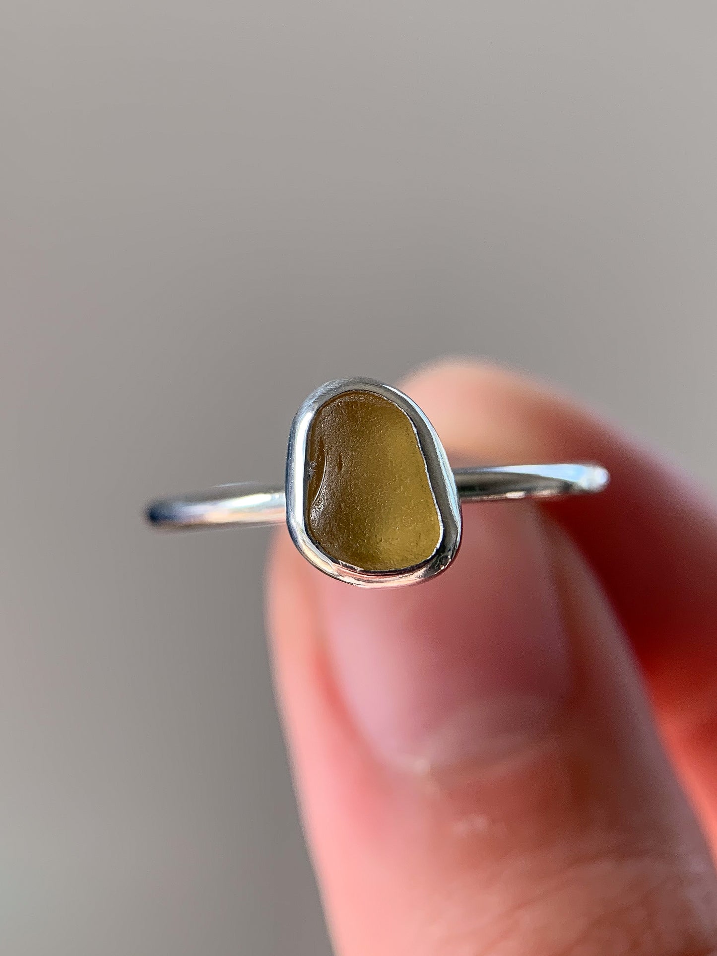 Sea Glass Ring (US 7.5)