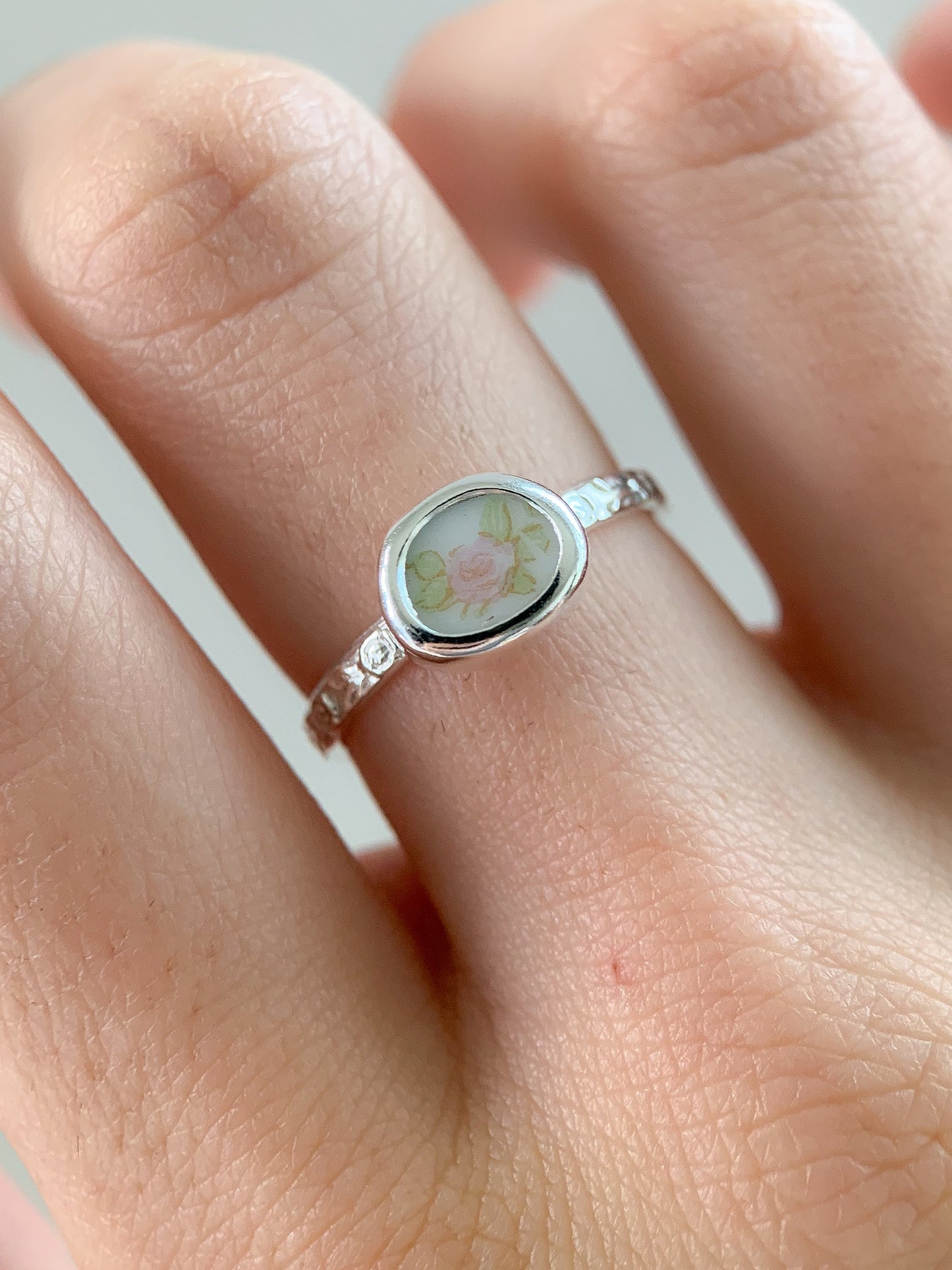 Upcycled Pottery Ring (US 7)