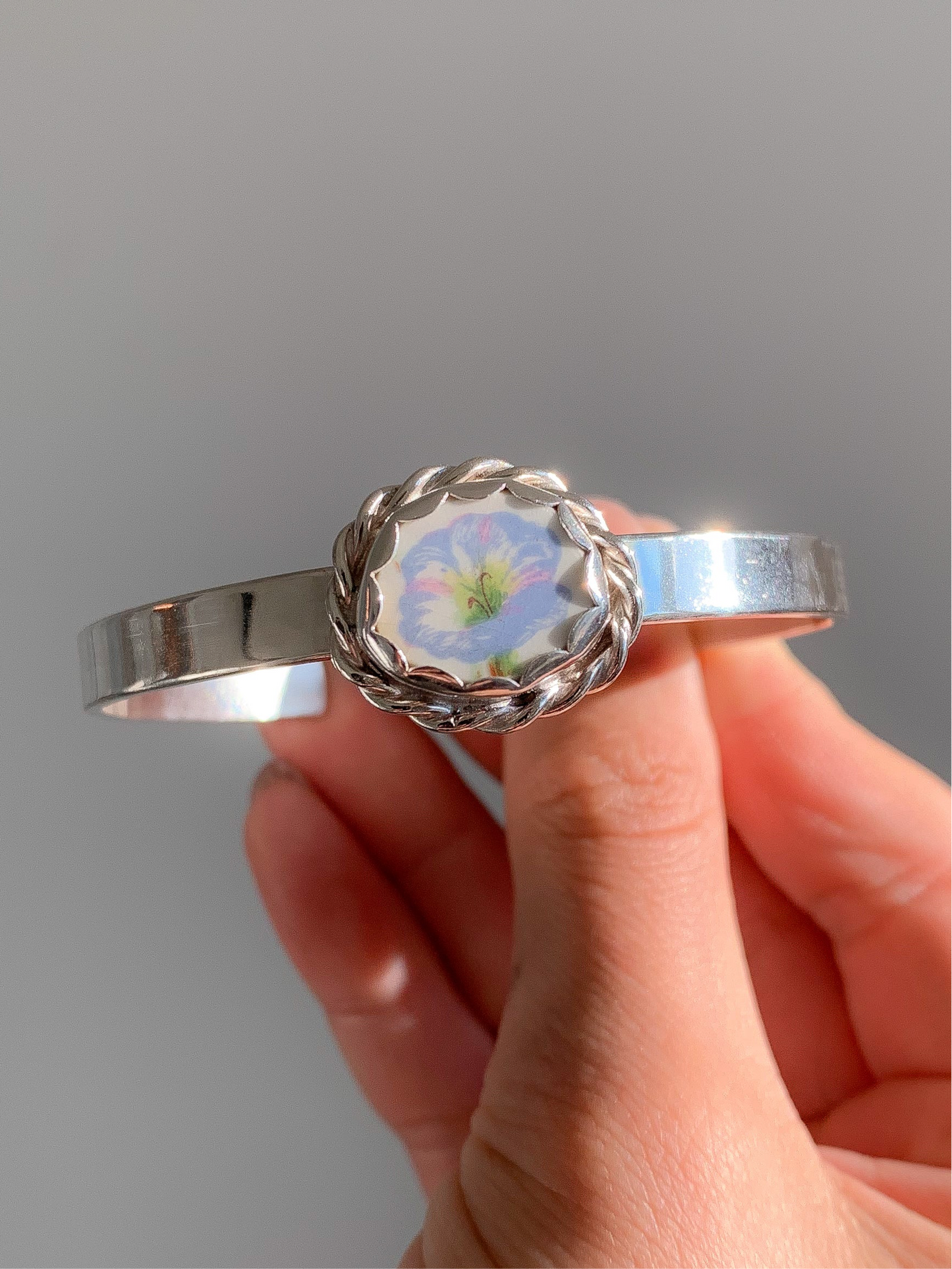 Upcycled Pottery Bracelet Cuff