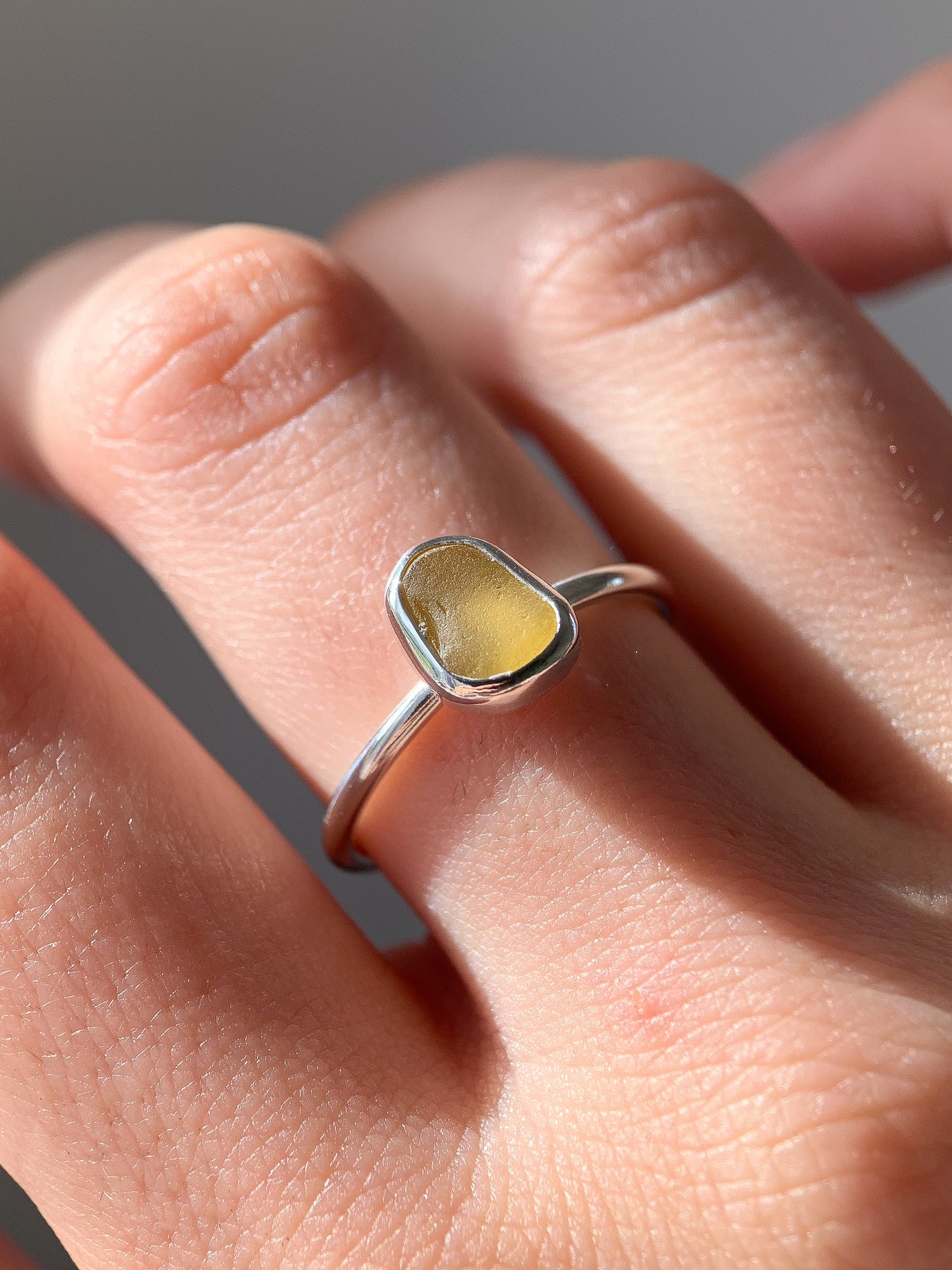 Sea Glass Ring (US 7.5)