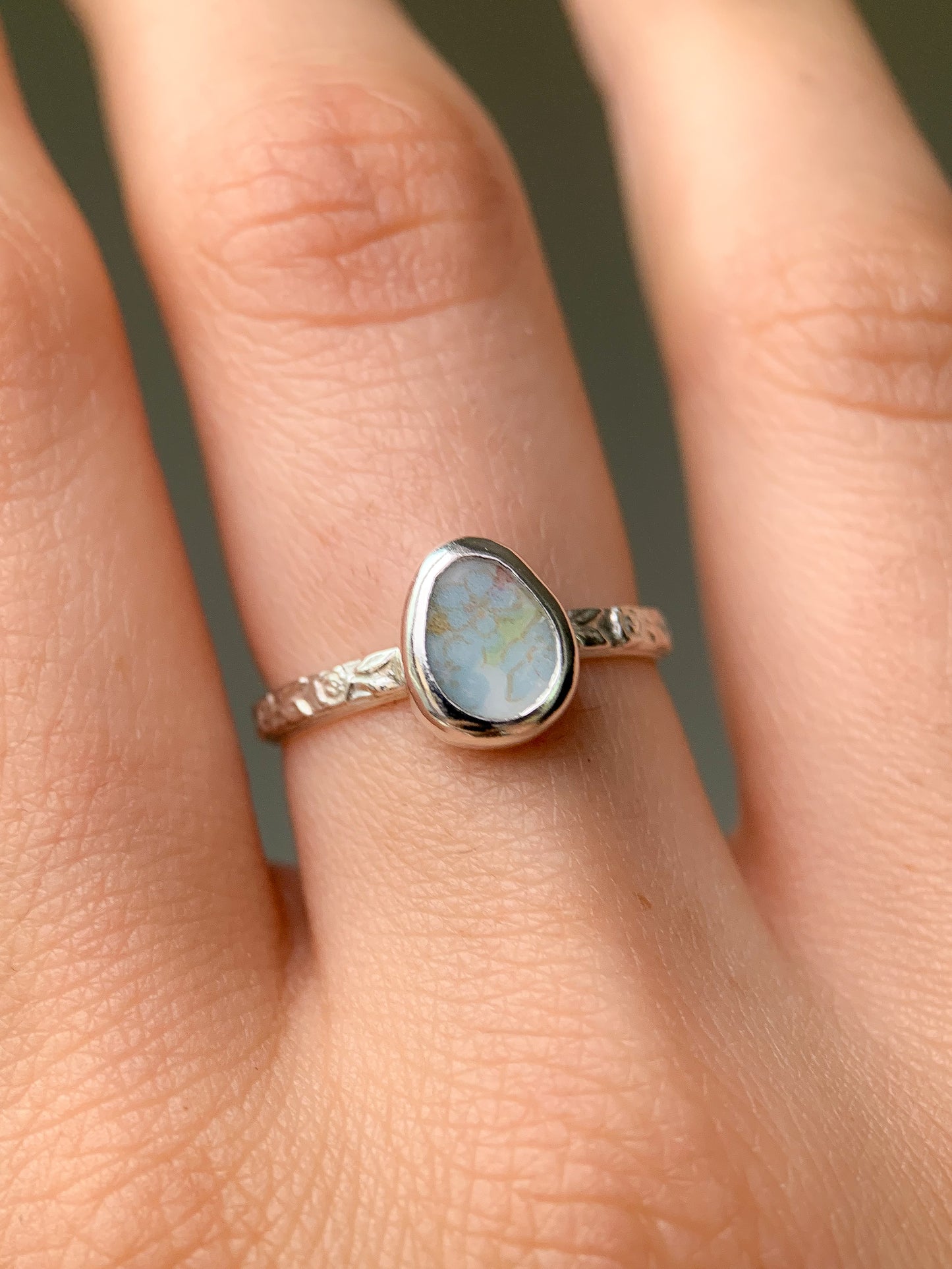 Upcycled Pottery Ring (US 6.5)