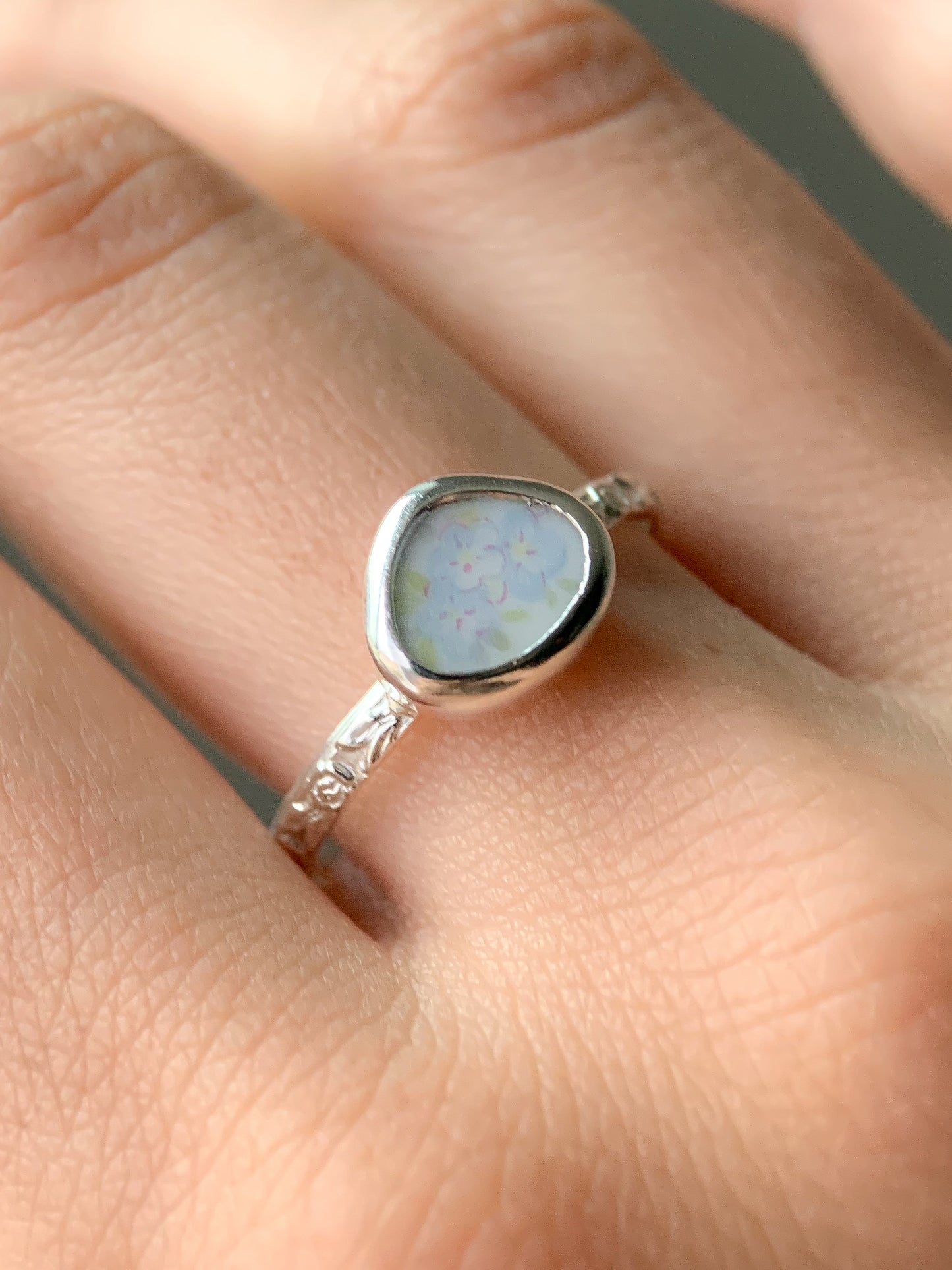 Upcycled Pottery Ring (US 9)