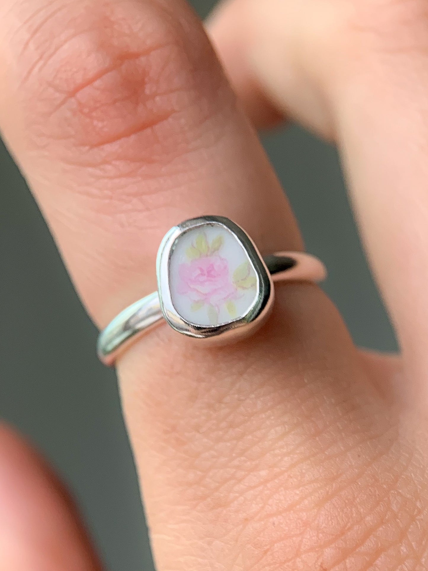 Upcycled Pottery Ring (US 6.25)