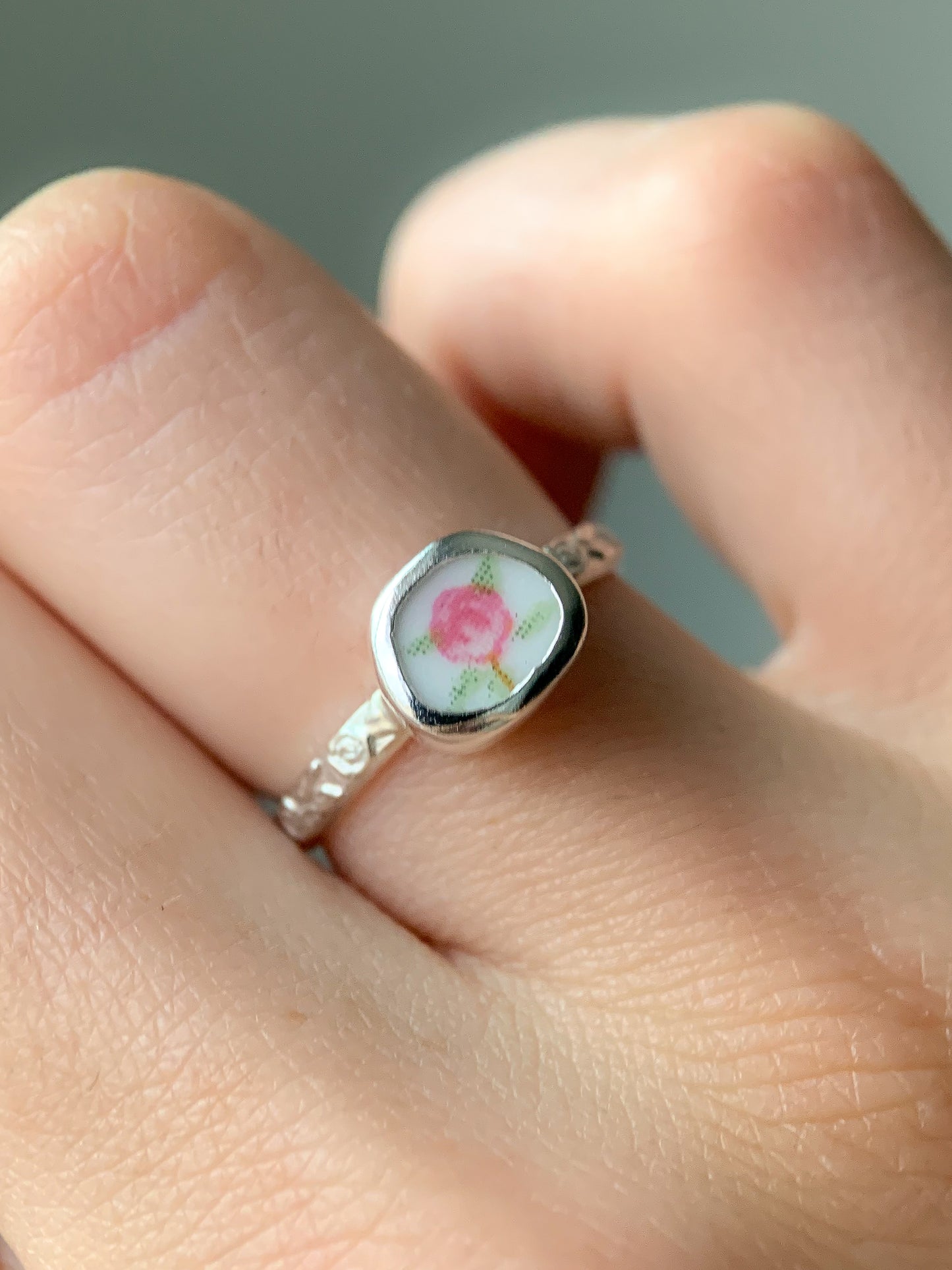 Upcycled Pottery Ring (US 5)