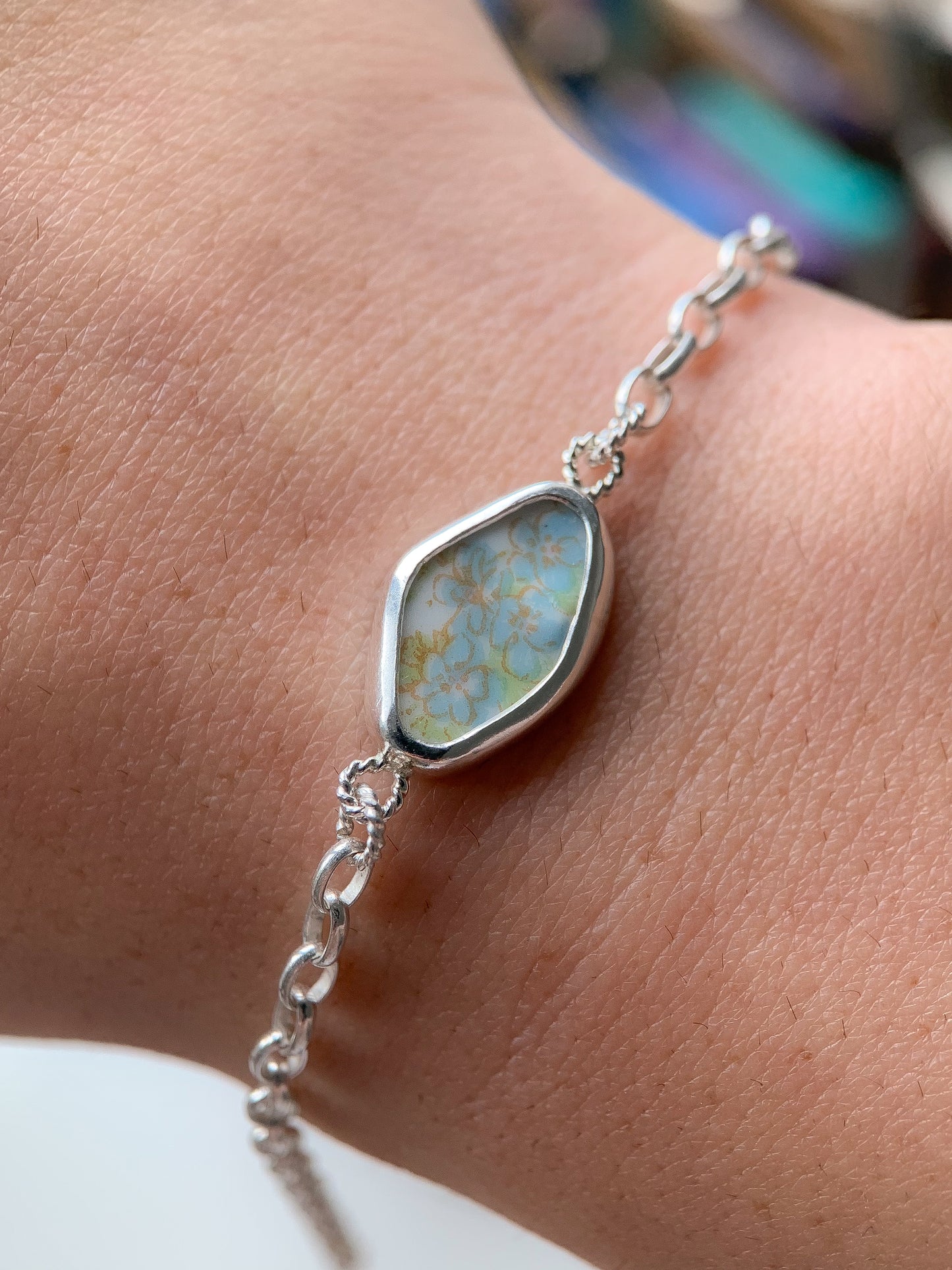 Upcycled Pottery Bracelet