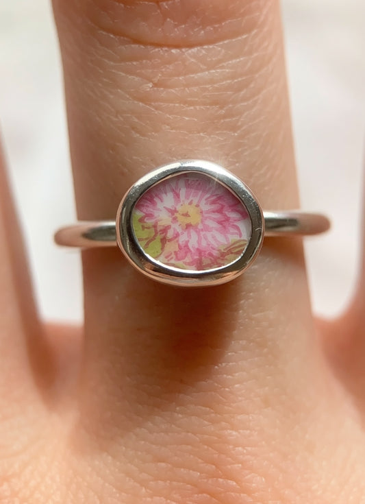 Upcycled Pottery Ring (US 10.5)