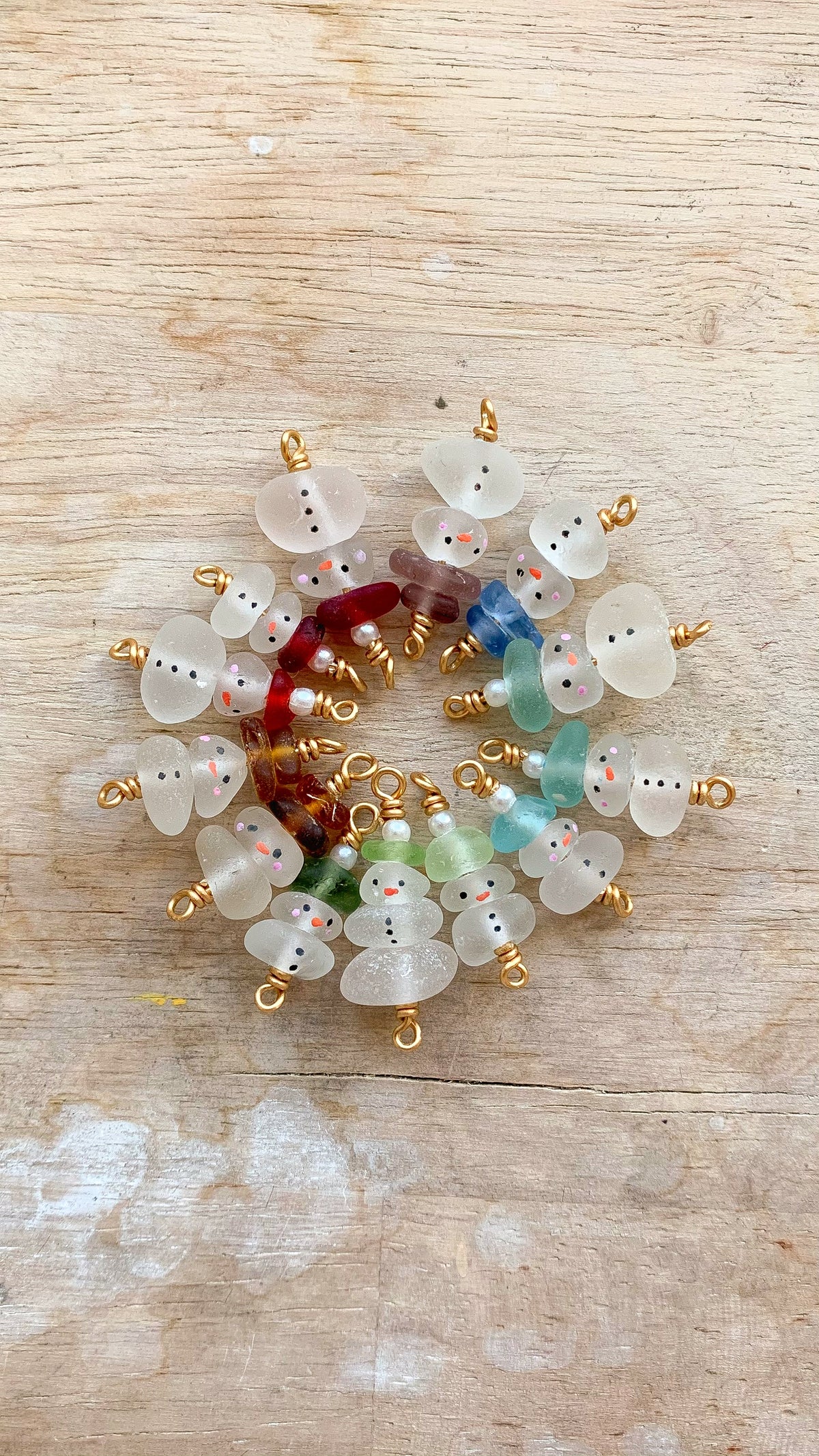 Sea Glass Christmas Ornaments