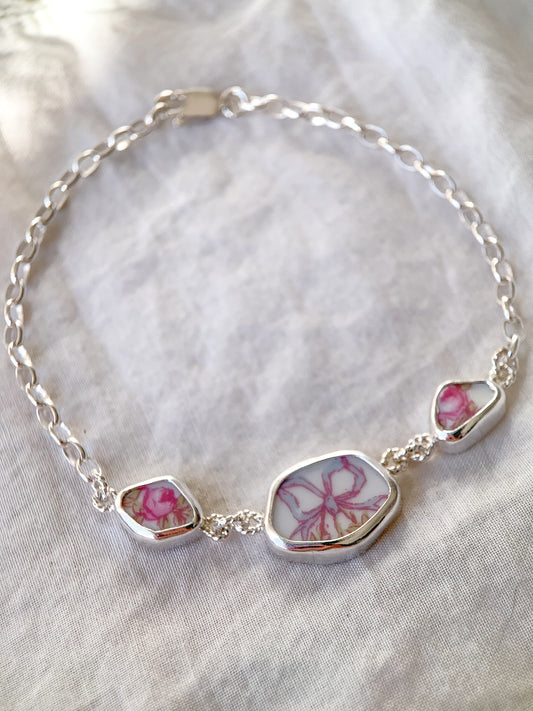 Upcycled Pottery Bracelet (adjustable)