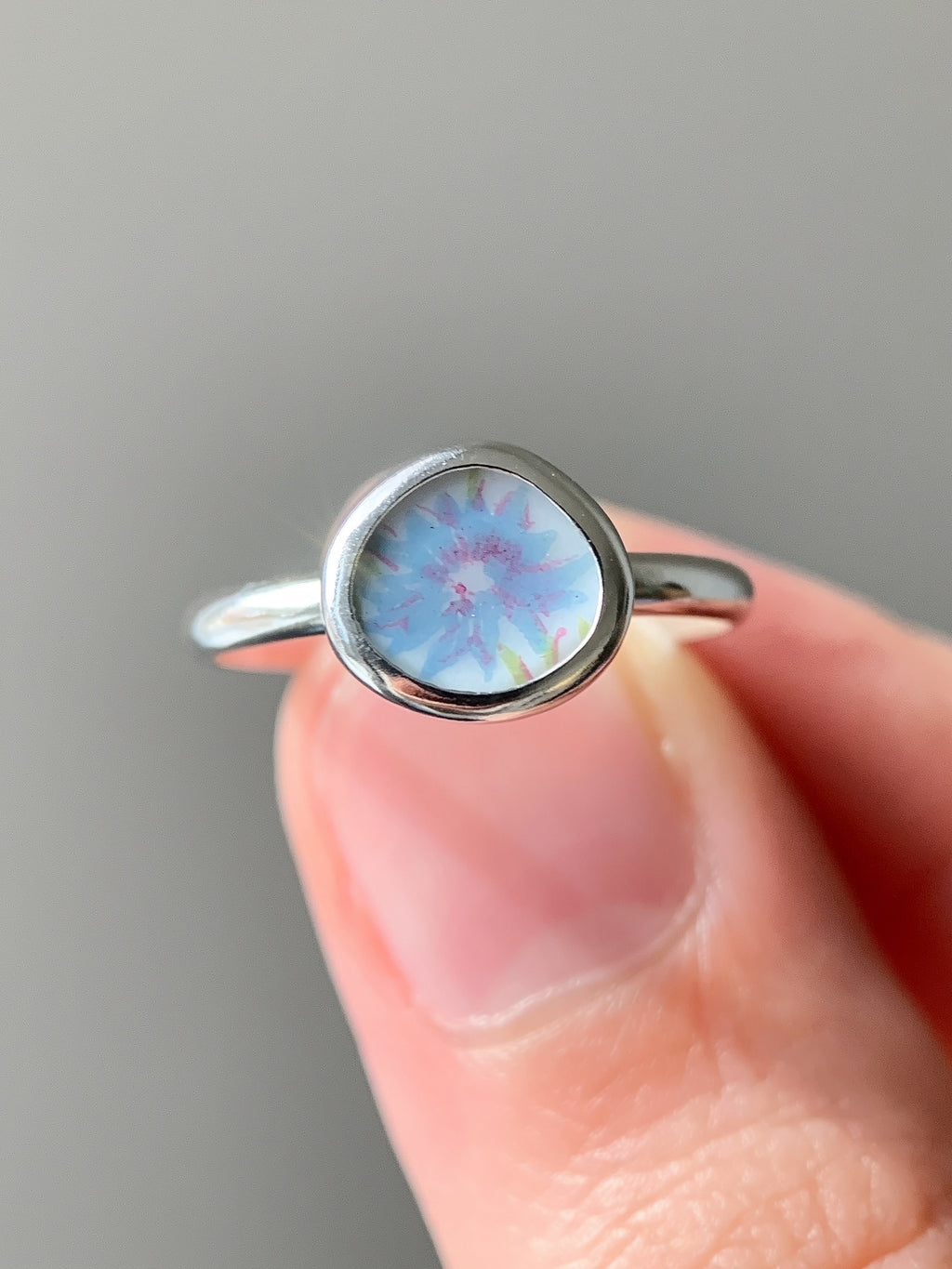 Upcycled Pottery Ring (US 6.5)