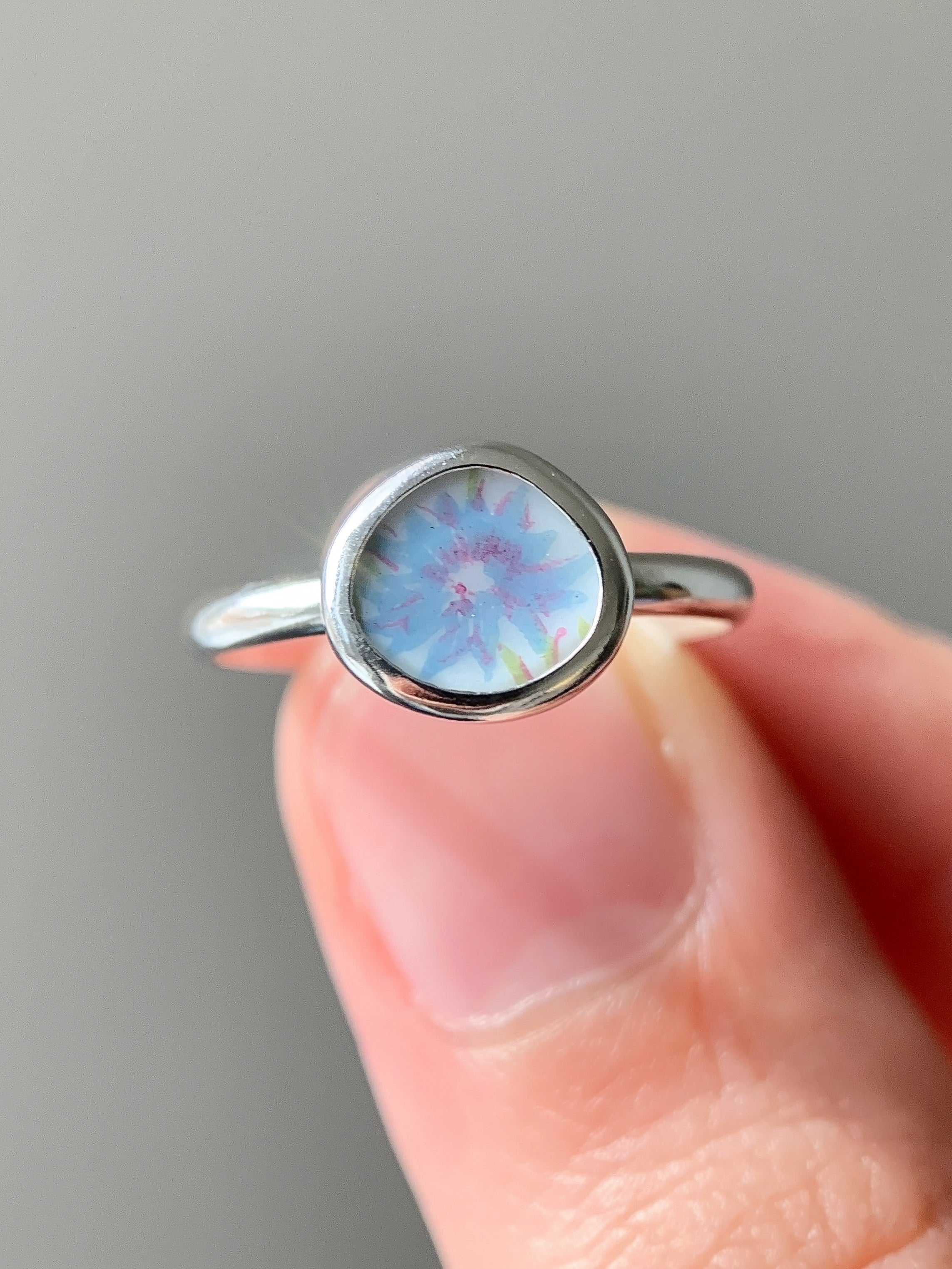 Upcycled Pottery Ring (US 6.5)