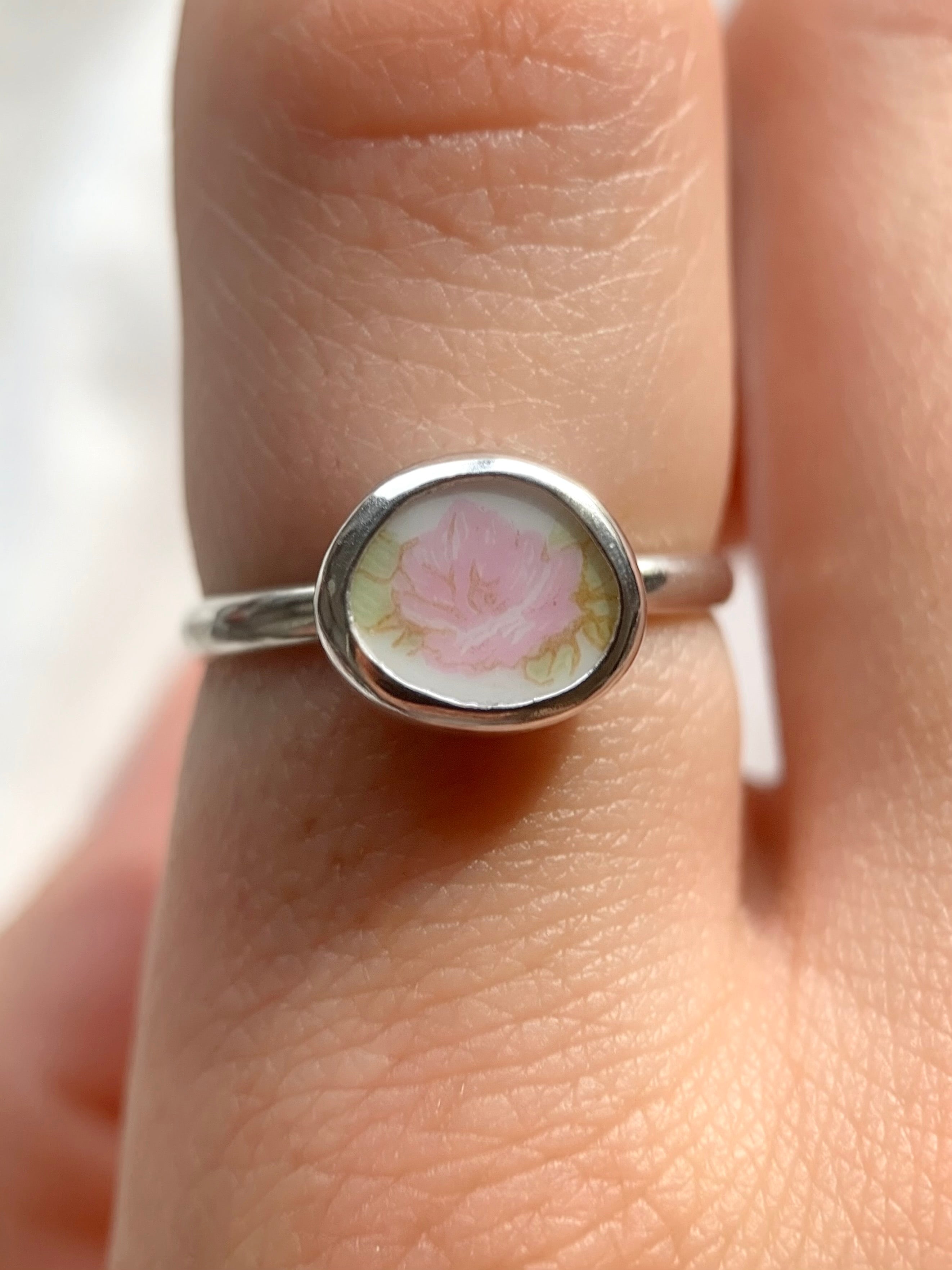 Upcycled Pottery Ring (US 6.5)