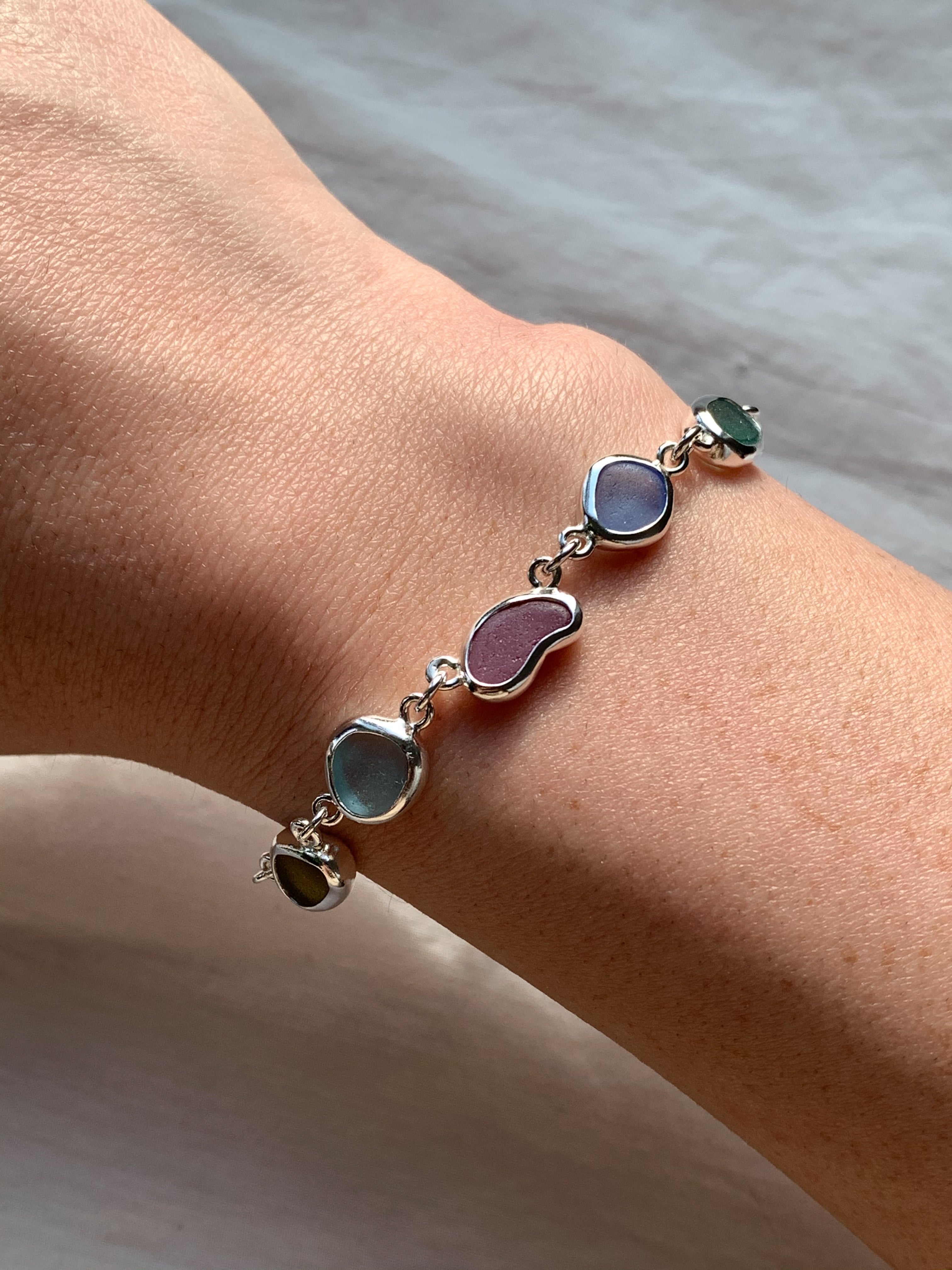 Sea Glass Bracelet (adjustable)