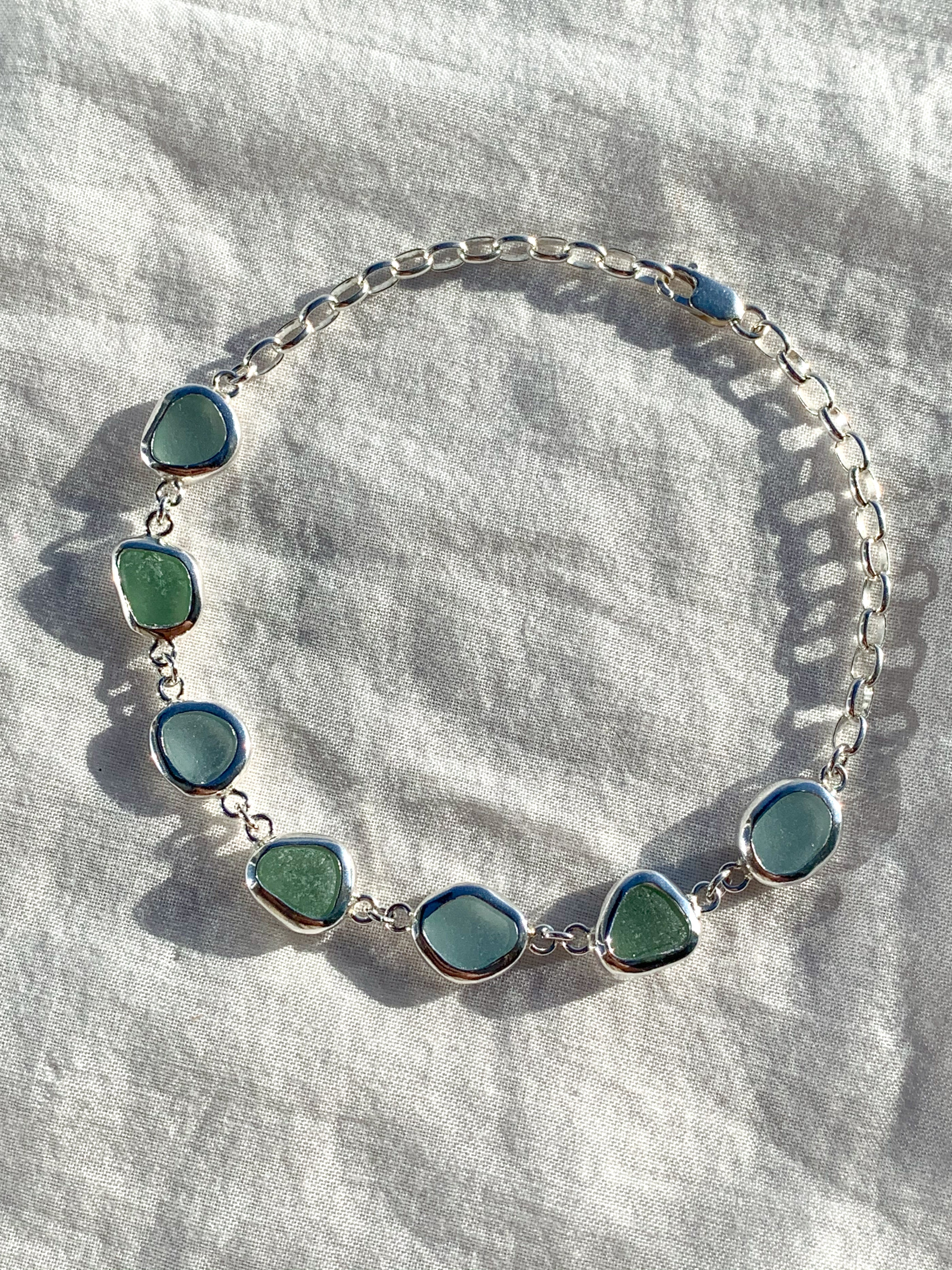 Sea Glass Bracelet (adjustable)