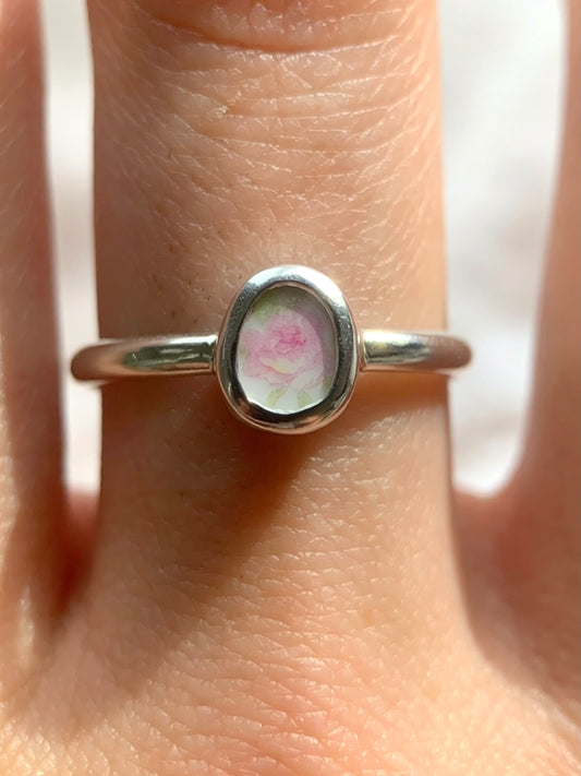 Upcycled Pottery Ring (US 8.5)