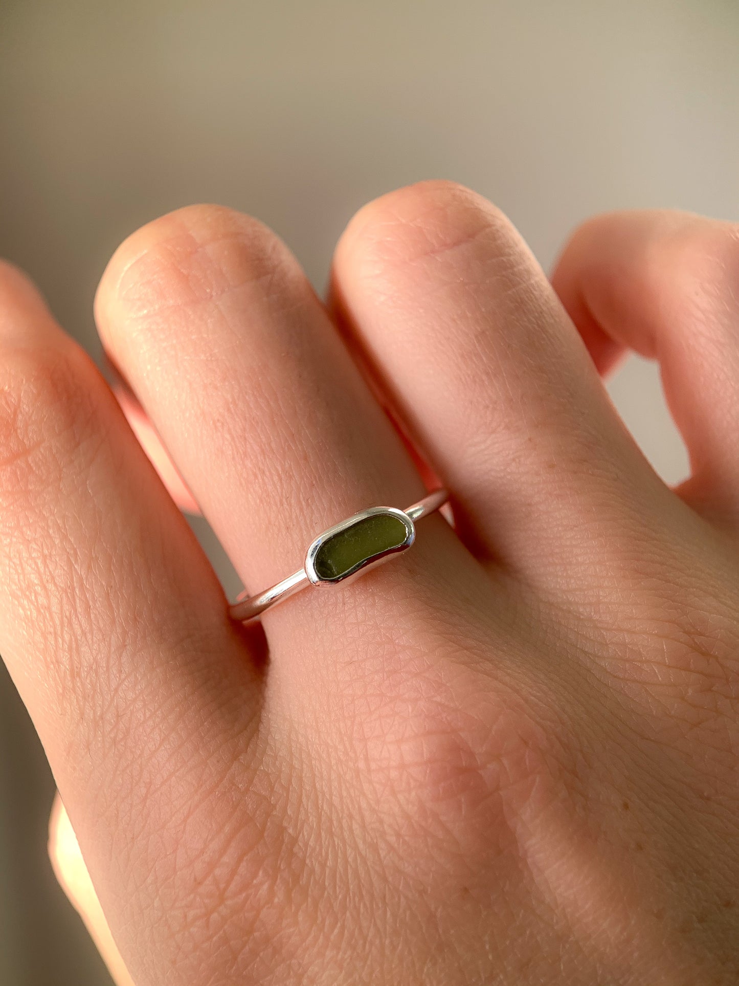 Sea Glass Ring (US 8.5)