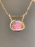 Upcycled Pottery Pendant in Gold (No Chain)