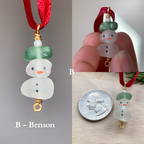 Sea Glass *Mini* Snowman Ornament ⛄️