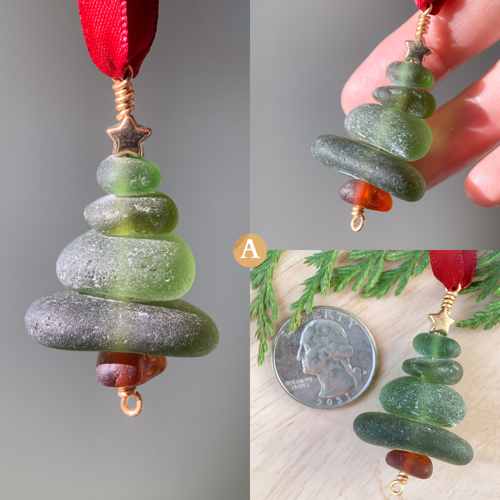 Sea Glass Tree Ornaments 🎄