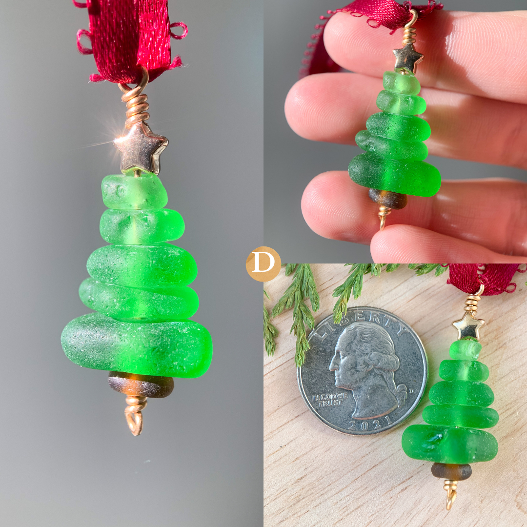 Sea Glass Tree Ornaments 🎄