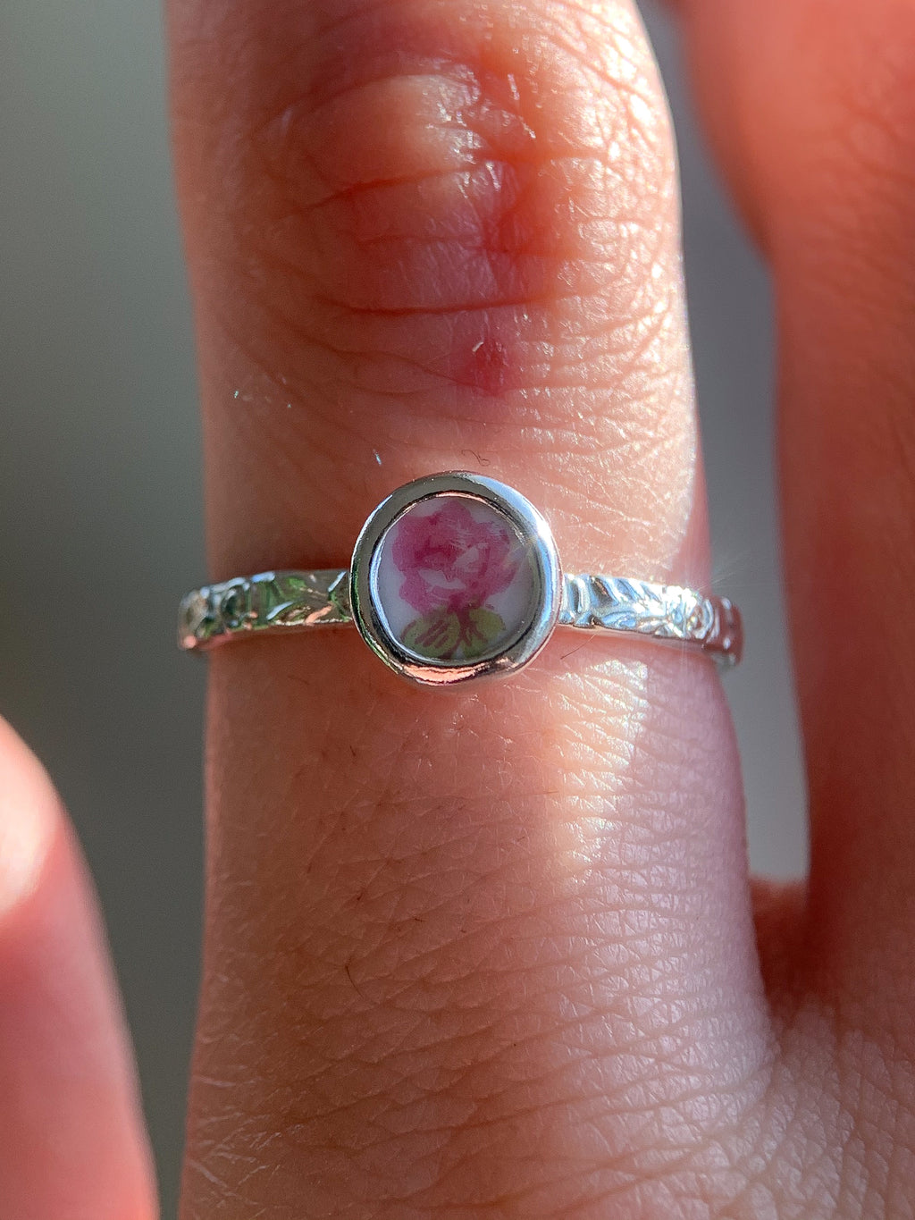 Upcycled Pottery Ring (US 7.5)