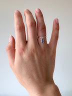 Sea Glass Charm Ring (US 5)