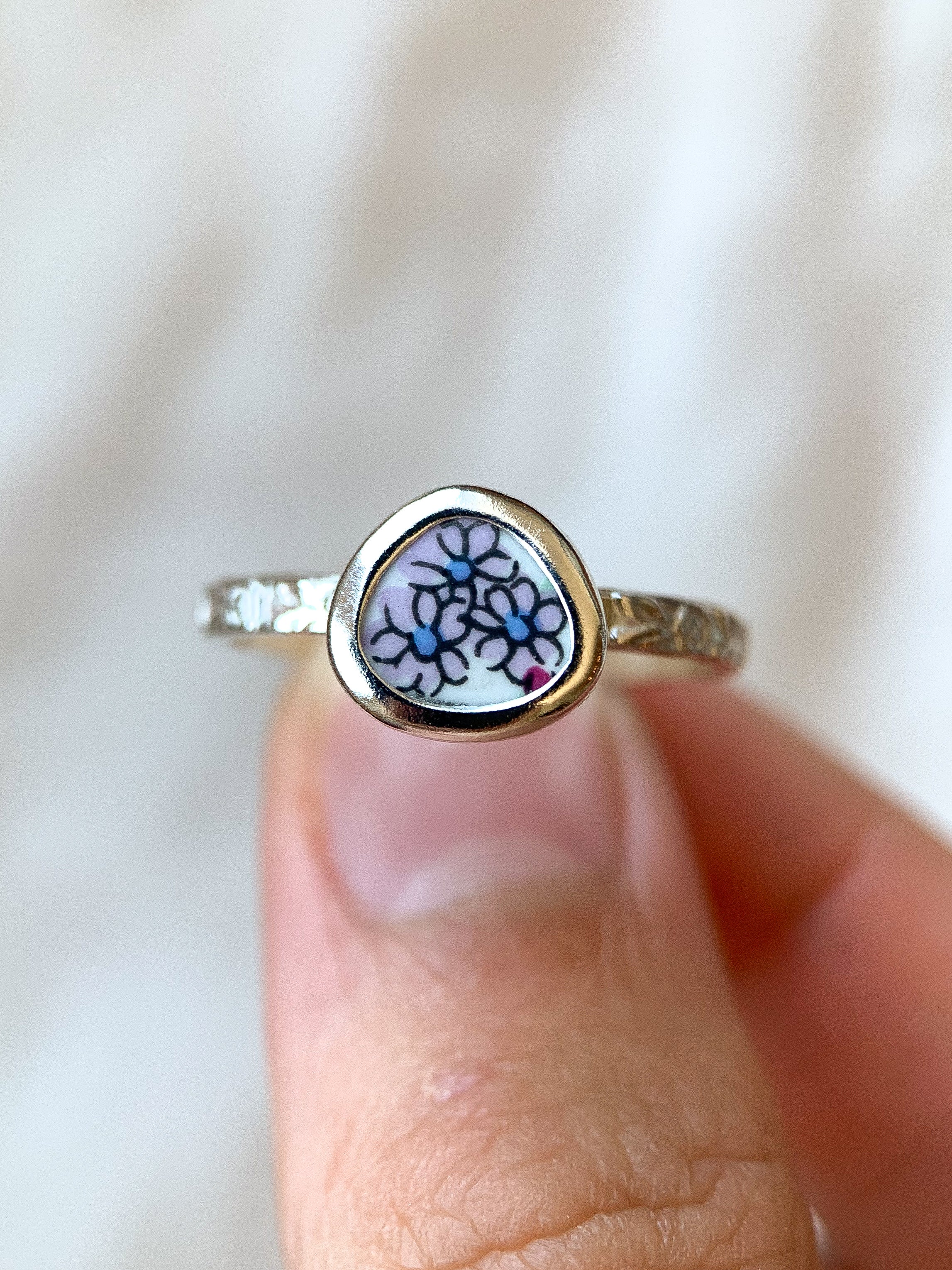 Upcycled Pottery Ring (US 8)