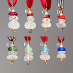 Sea Glass *Mini* Snowman Ornament ⛄️
