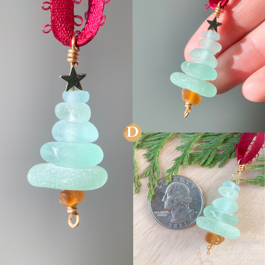Sea Glass Tree Ornaments 🎄