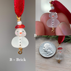 Sea Glass *Mini* Snowman Ornament ⛄️
