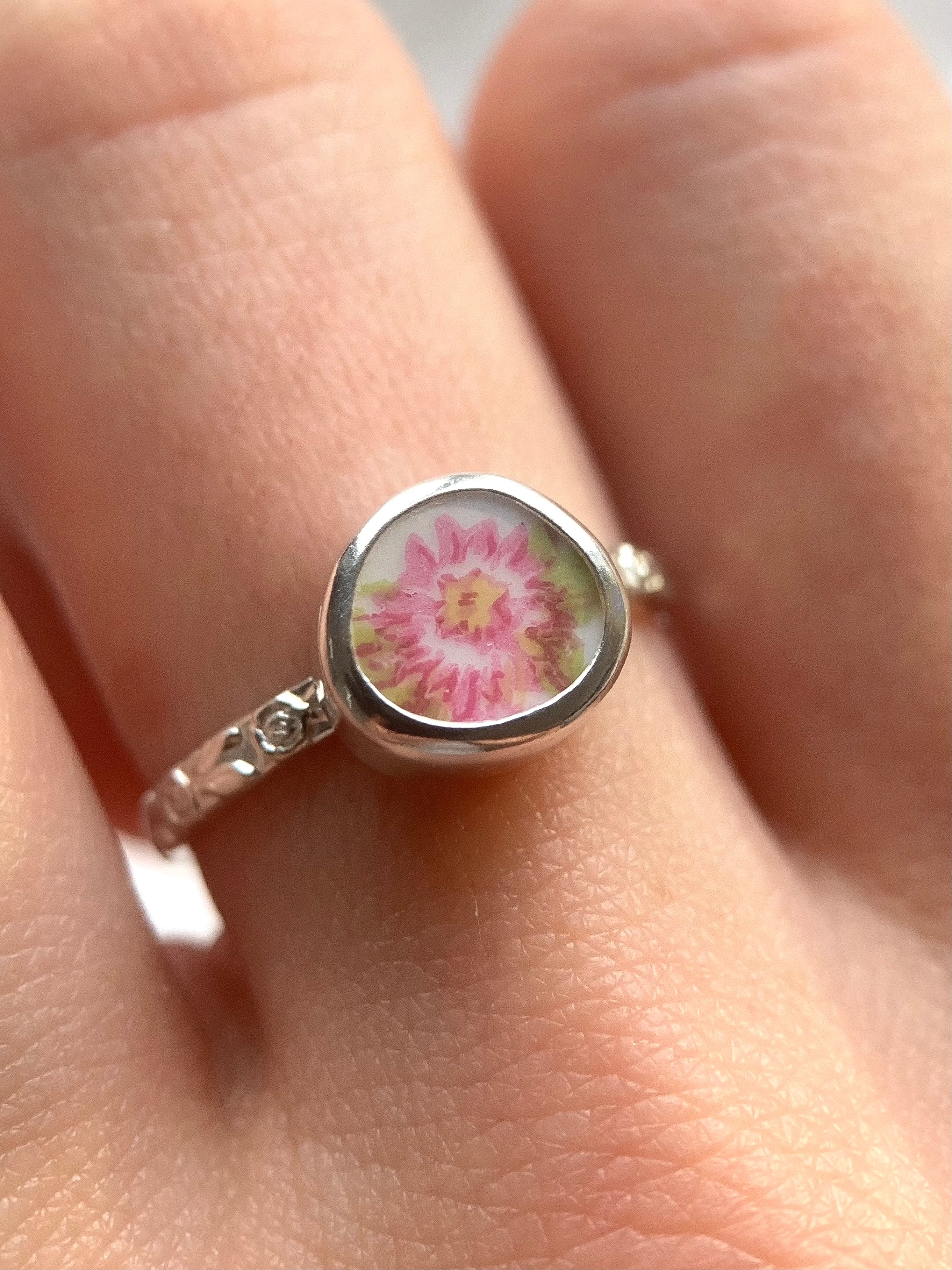 Upcycled Pottery Ring (US 6.75)