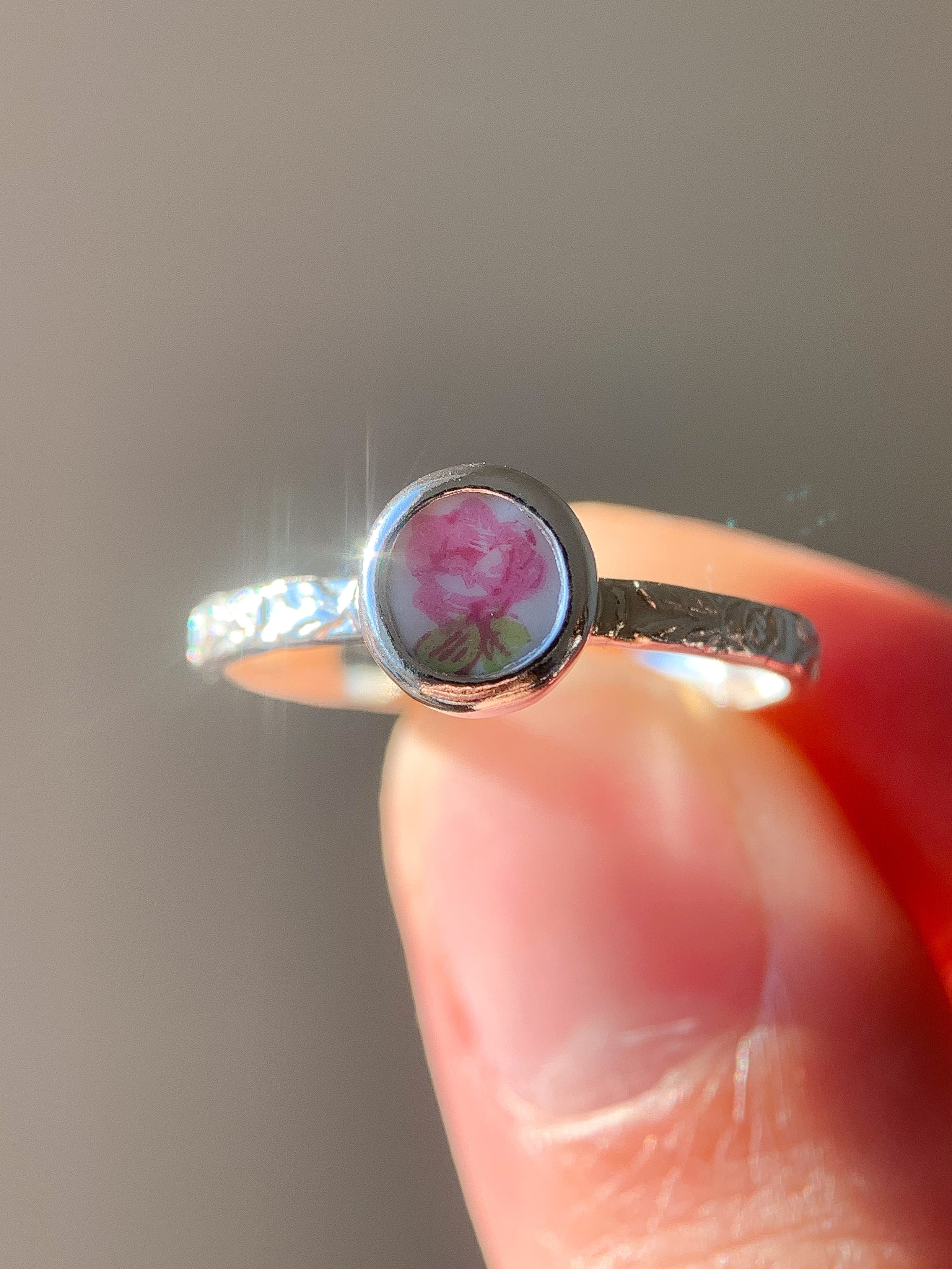 Upcycled Pottery Ring (US 7.5)
