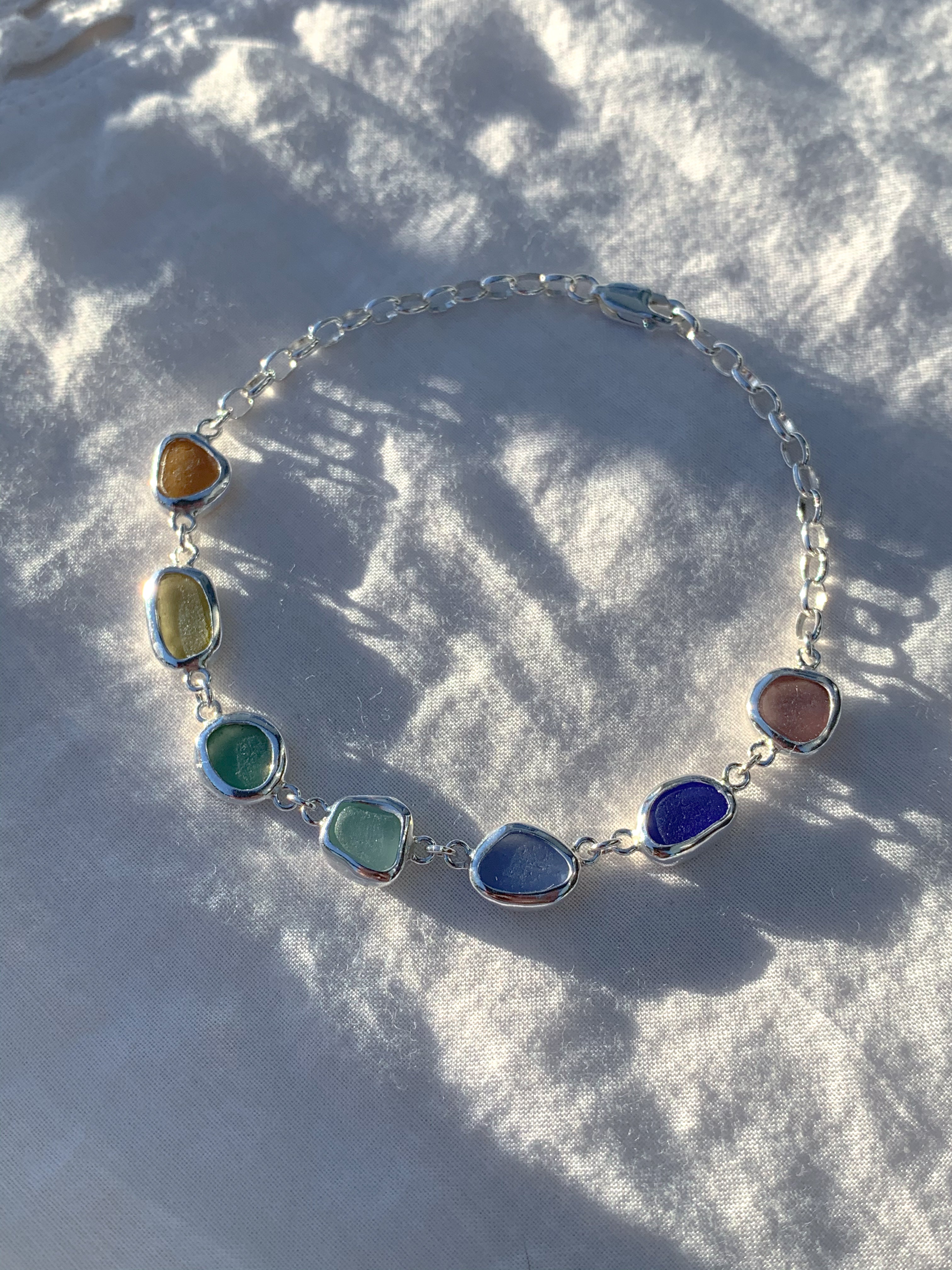 Sea Glass Bracelet (adjustable)