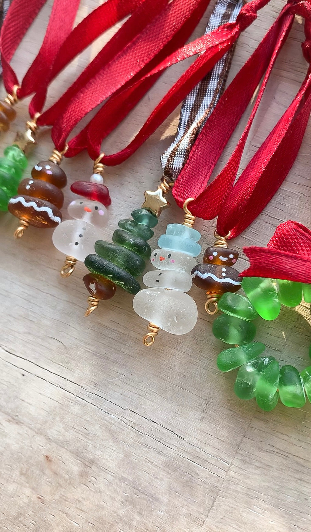 Sea Glass Christmas Ornaments
