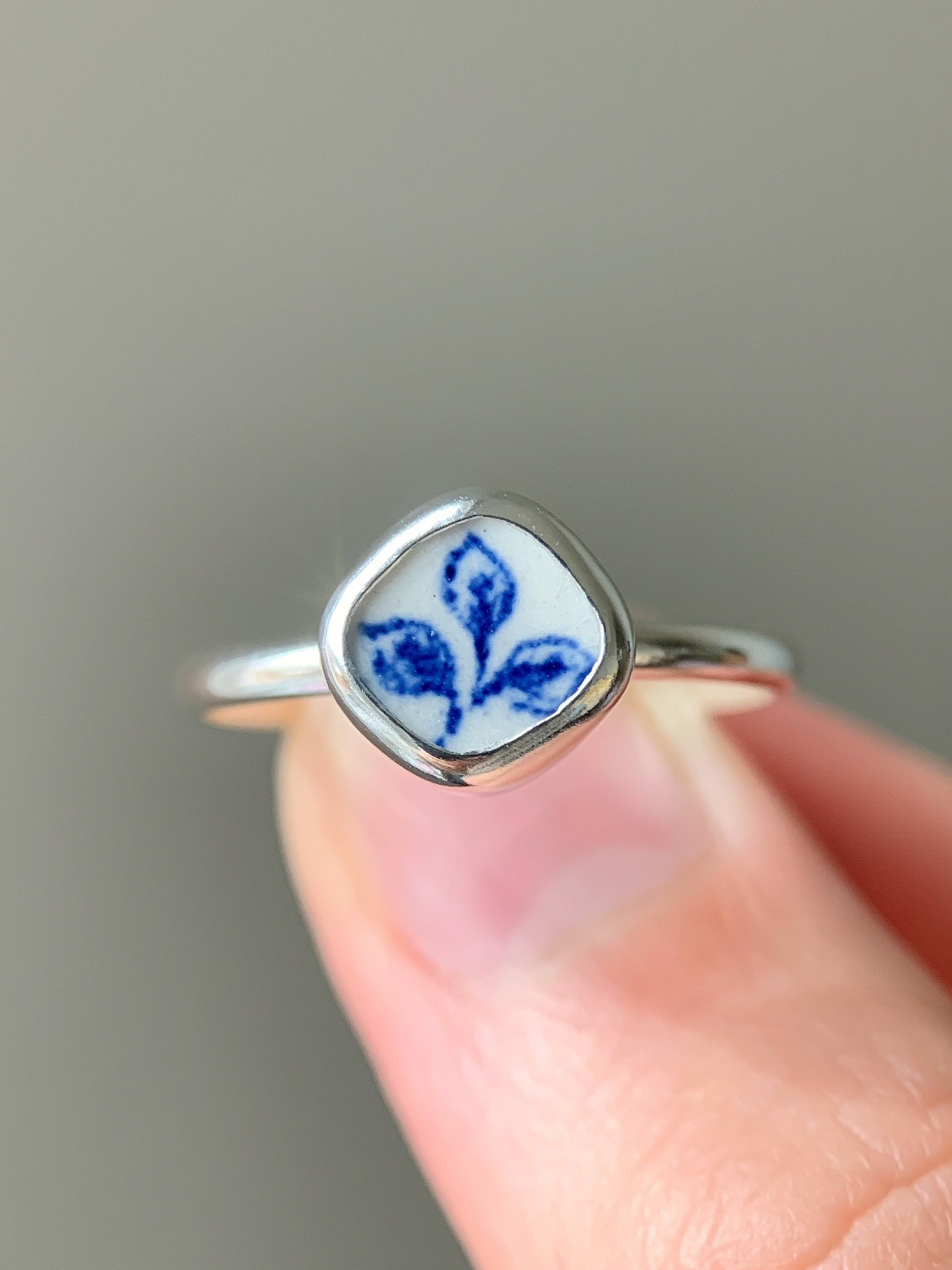 Upcycled Pottery Ring (US 9.25)