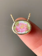 Upcycled Pottery Pendant in Gold (No Chain)