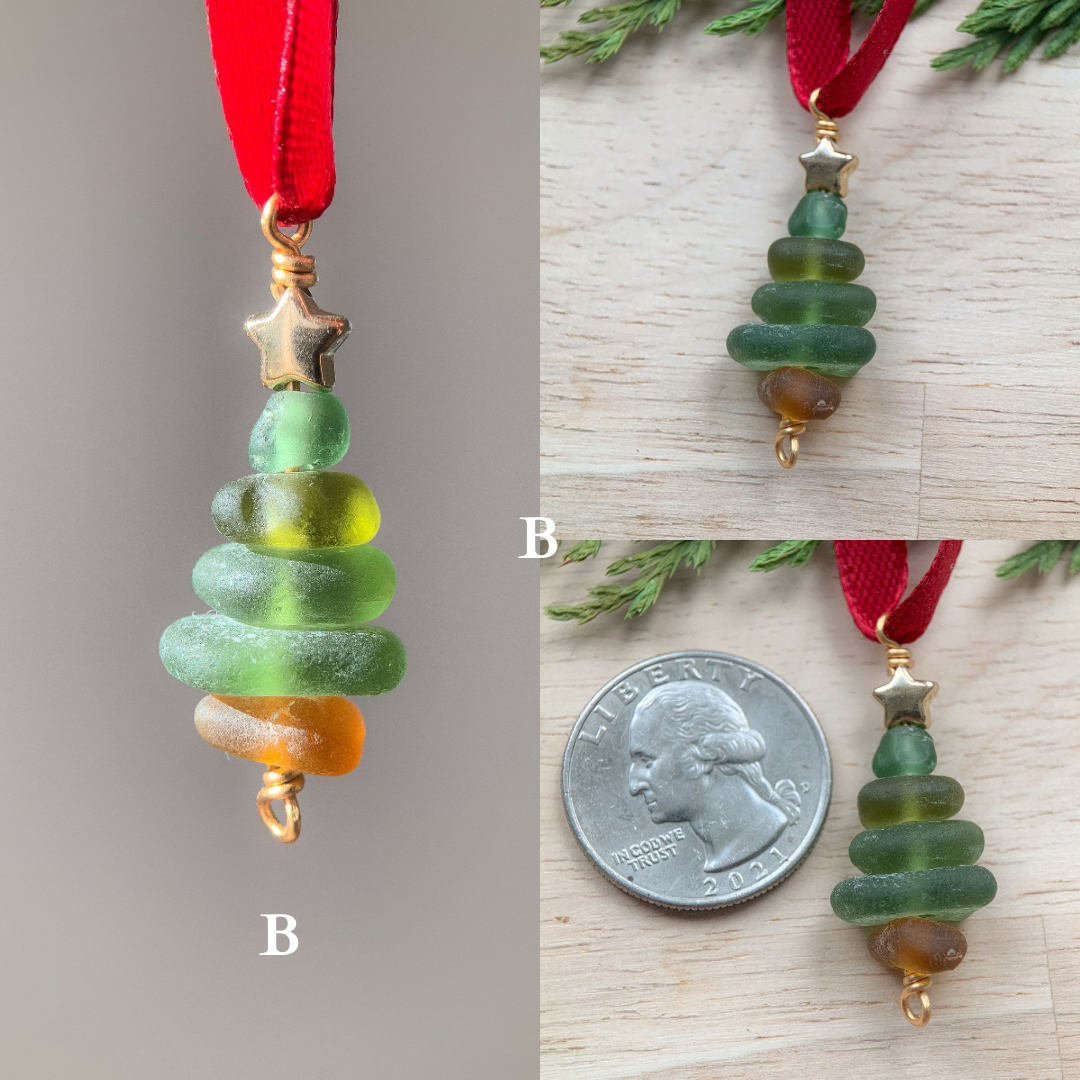 Sea Glass Tree Ornaments 🎄