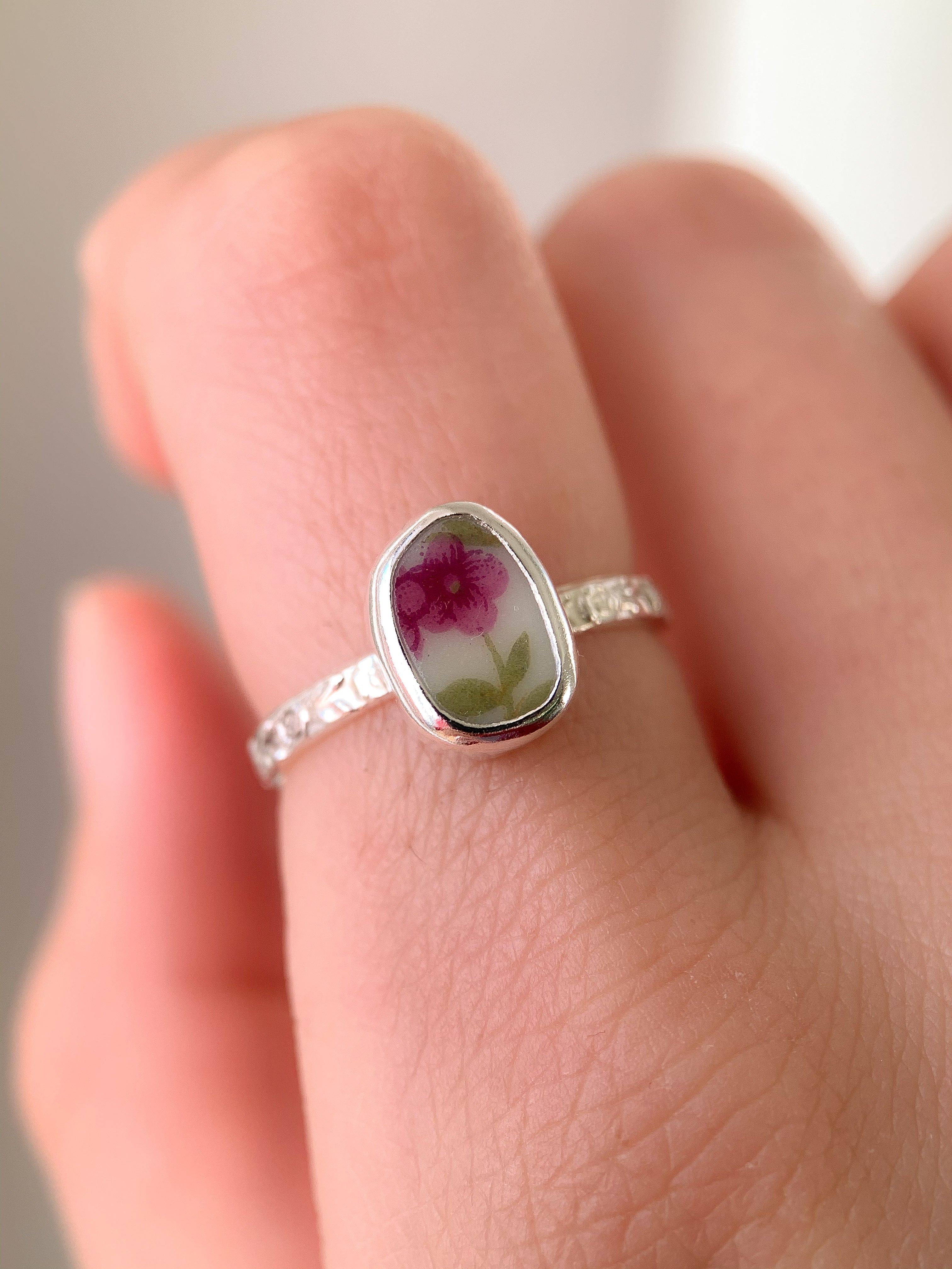 Upcycled Pottery Ring (US 6.75)