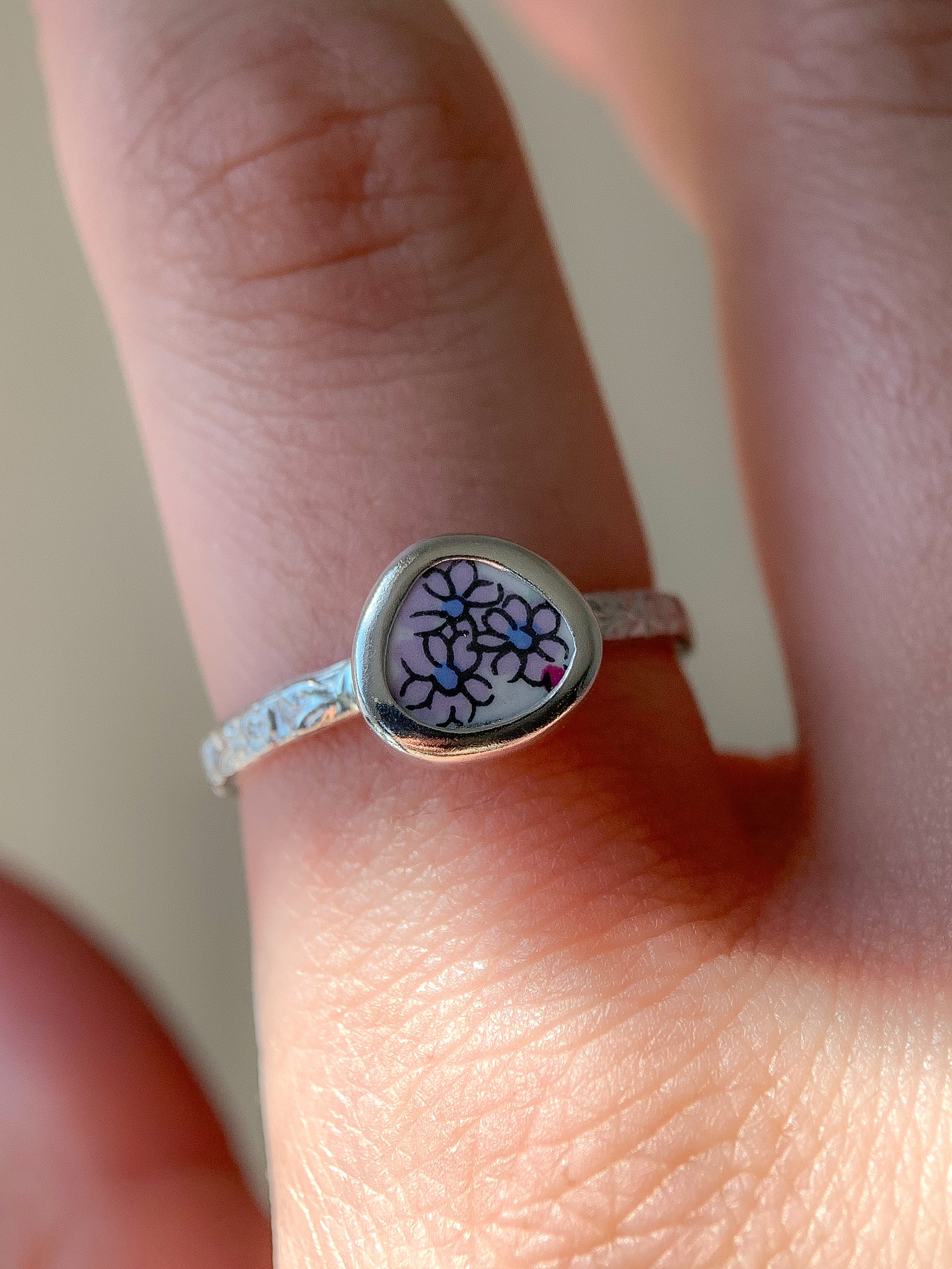 Upcycled Pottery Ring (US 8)