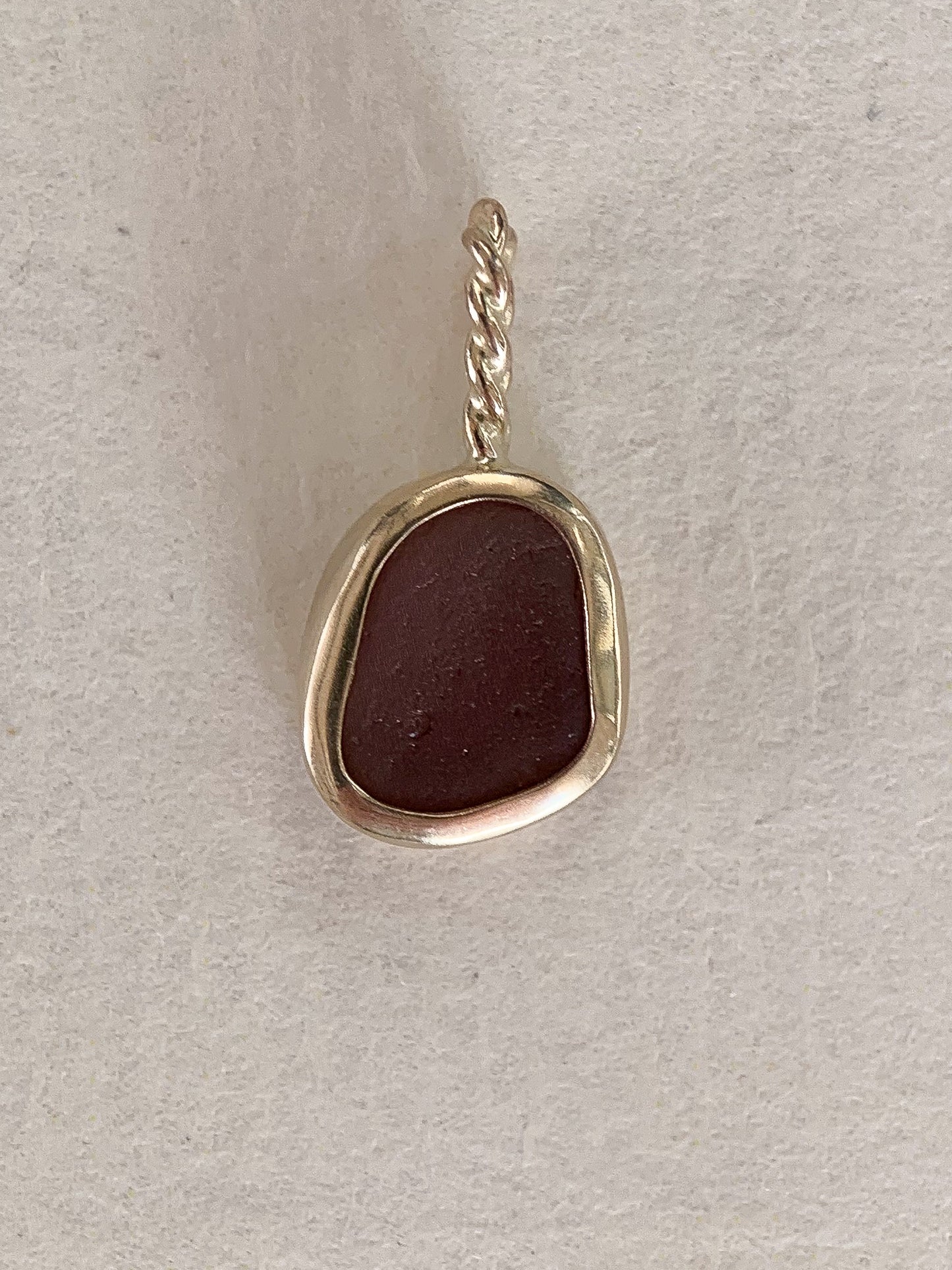 Sea Glass Pendant in Gold (No chain)