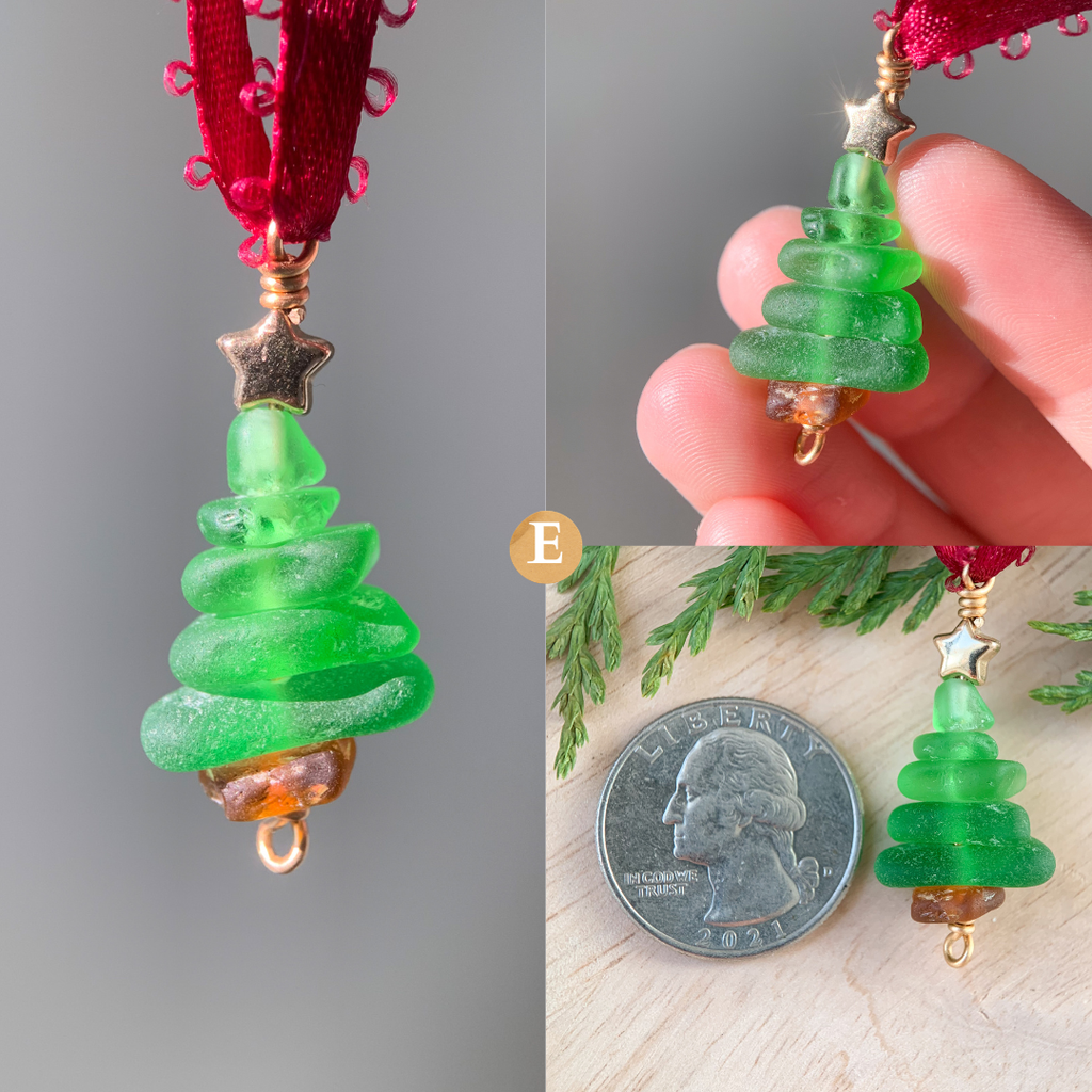 Sea Glass Tree Ornaments 🎄