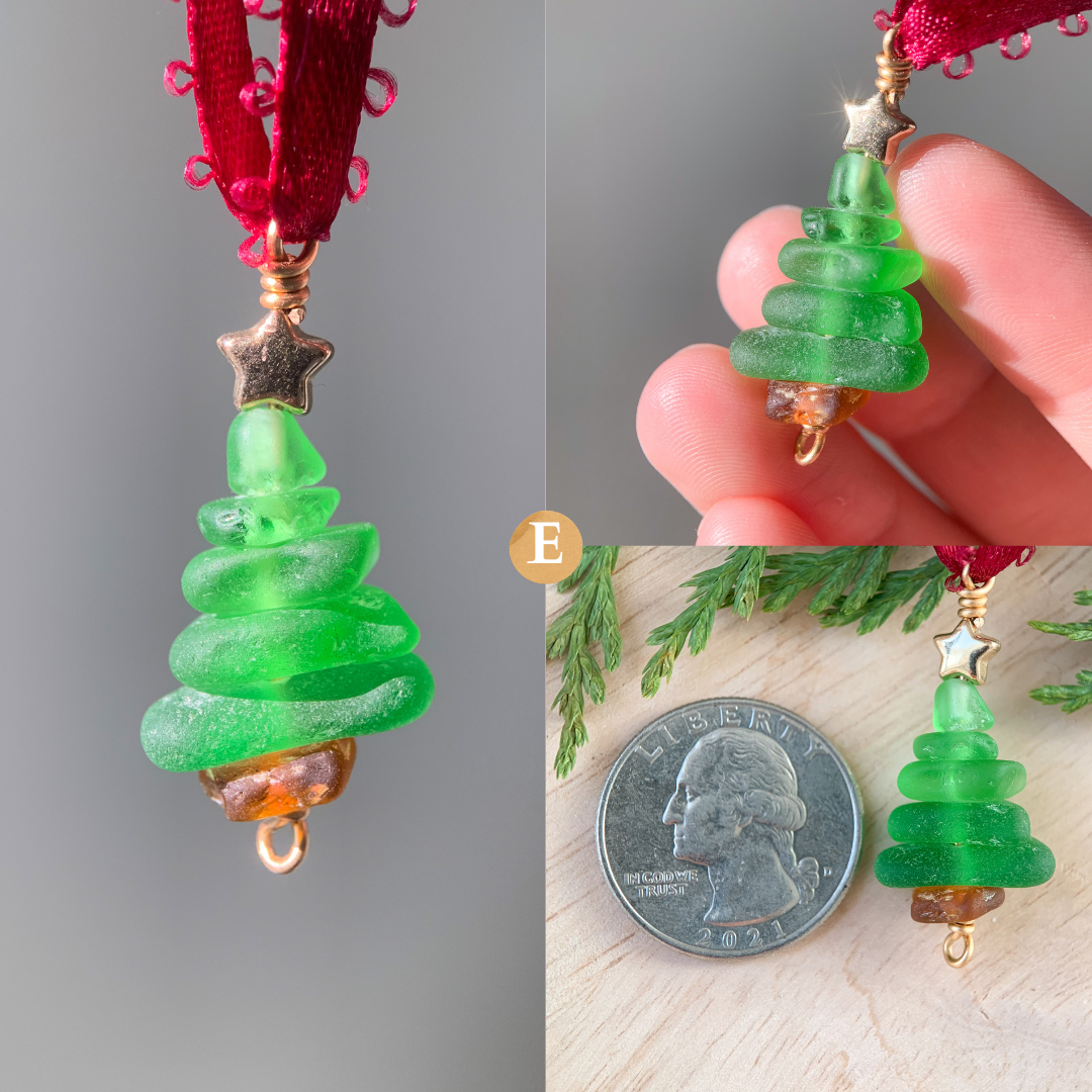Sea Glass Tree Ornaments 🎄