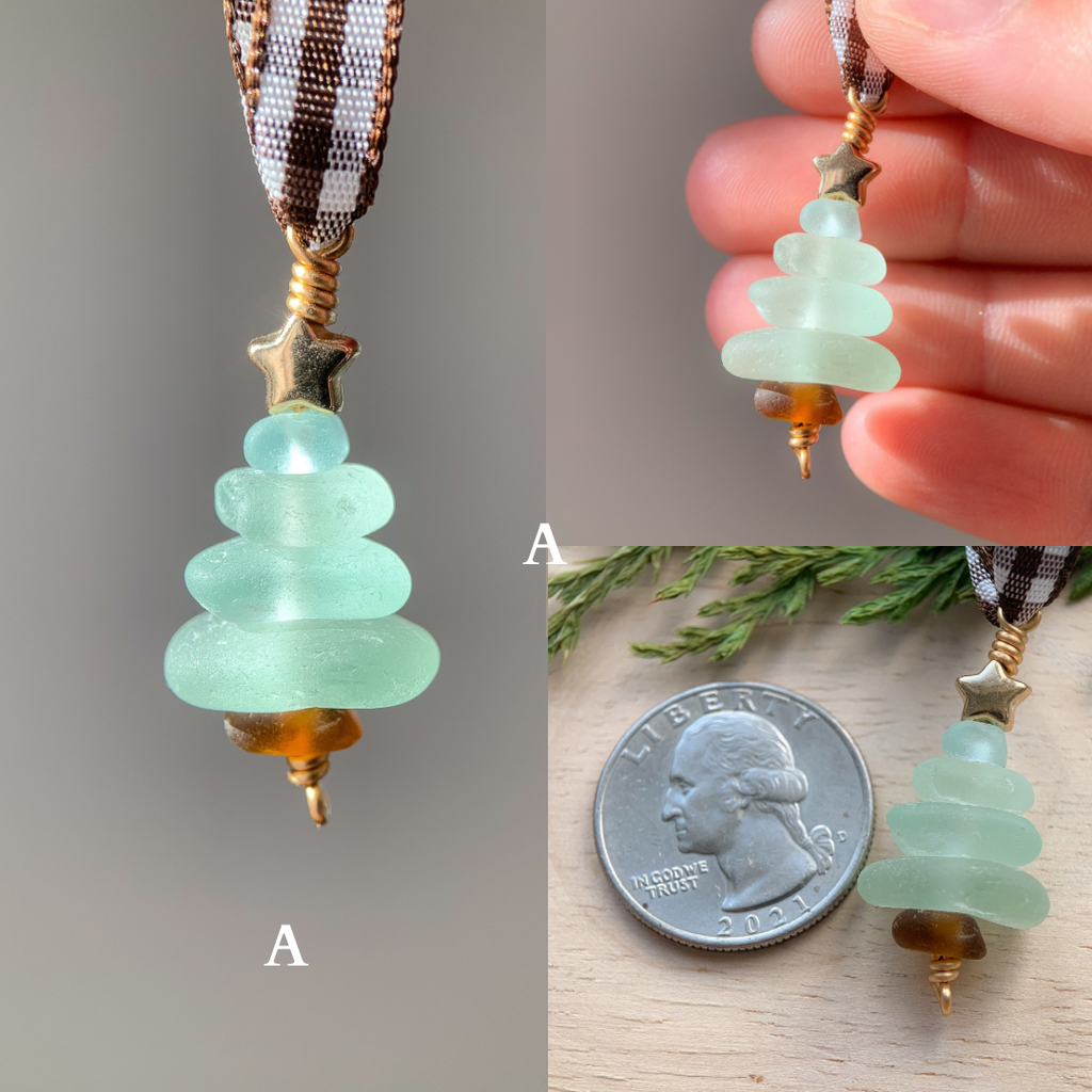 Sea Glass Tree Ornaments 🎄