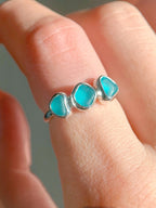 Multi-Sea Glass Ring (US 6.5)