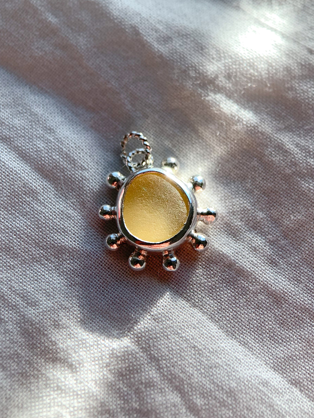 Sea Glass Sun Pendant (no chain)