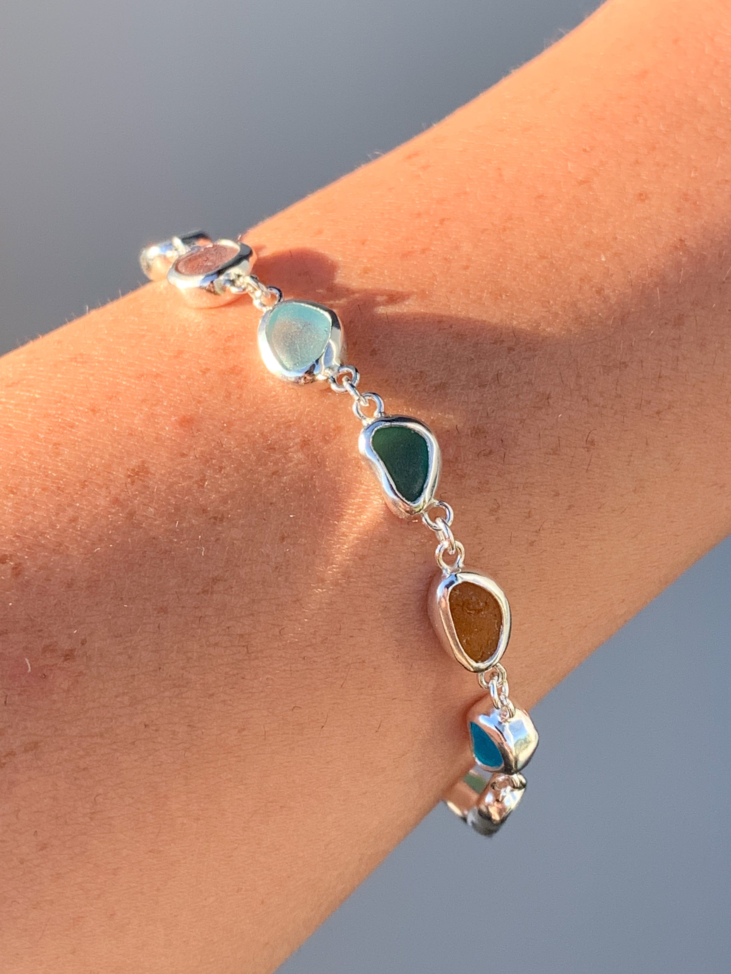 Sea Glass Bracelet (adjustable)