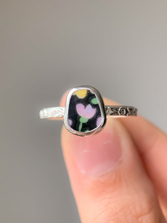 Upcycled Pottery Ring (US 9)