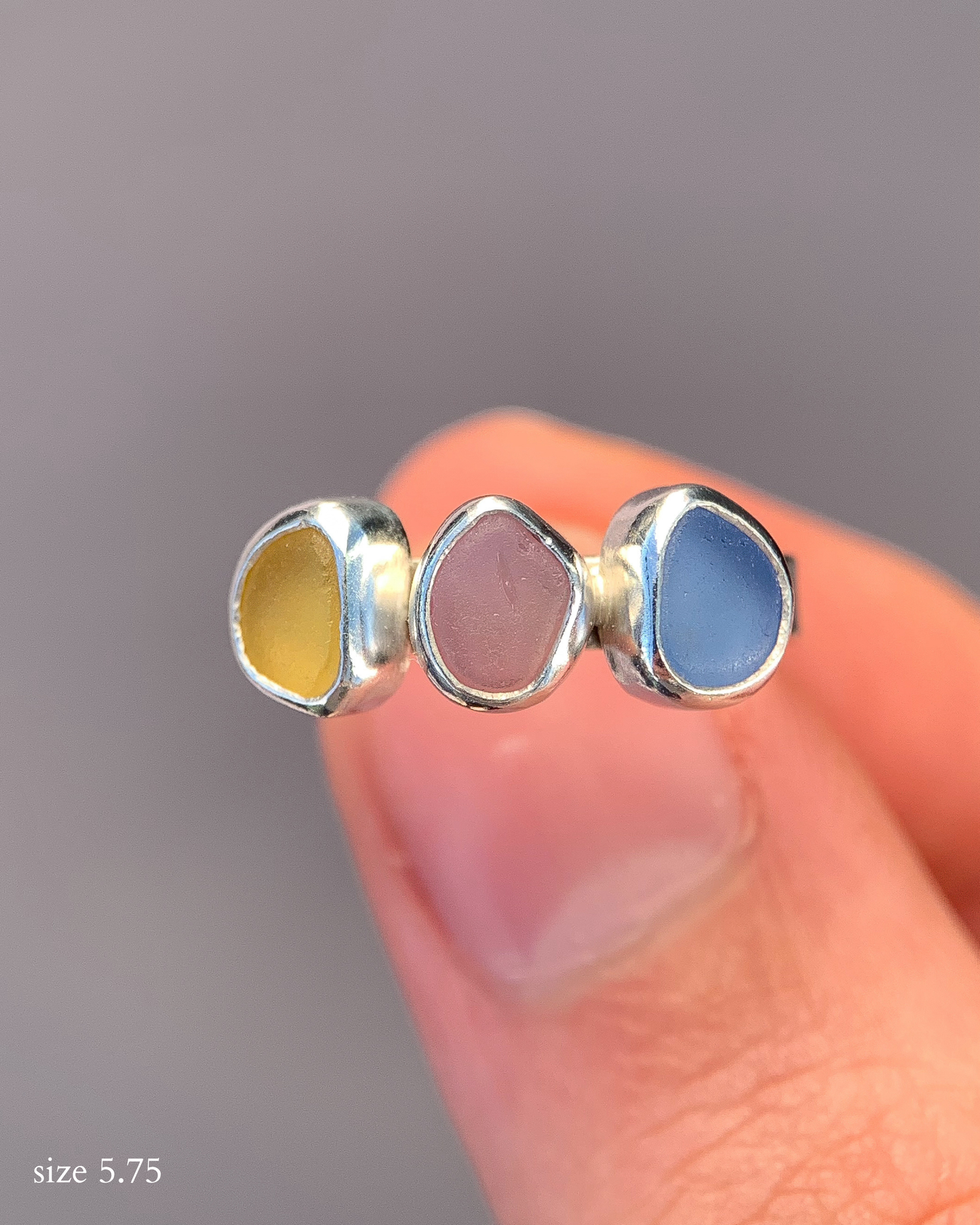 Multi-Sea Glass Ring (US 5.75)