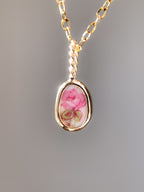 Upcycled Pottery Pendant in Gold (No Chain)