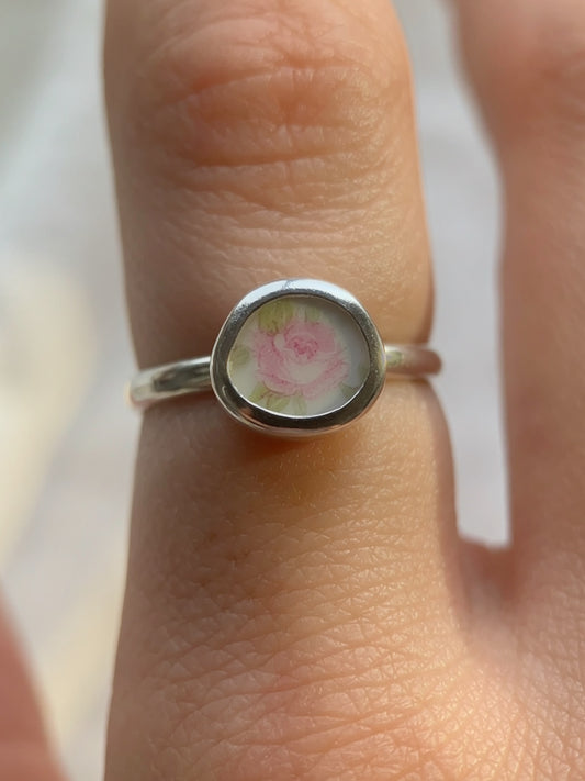 Upcycled Pottery Ring (US 6)