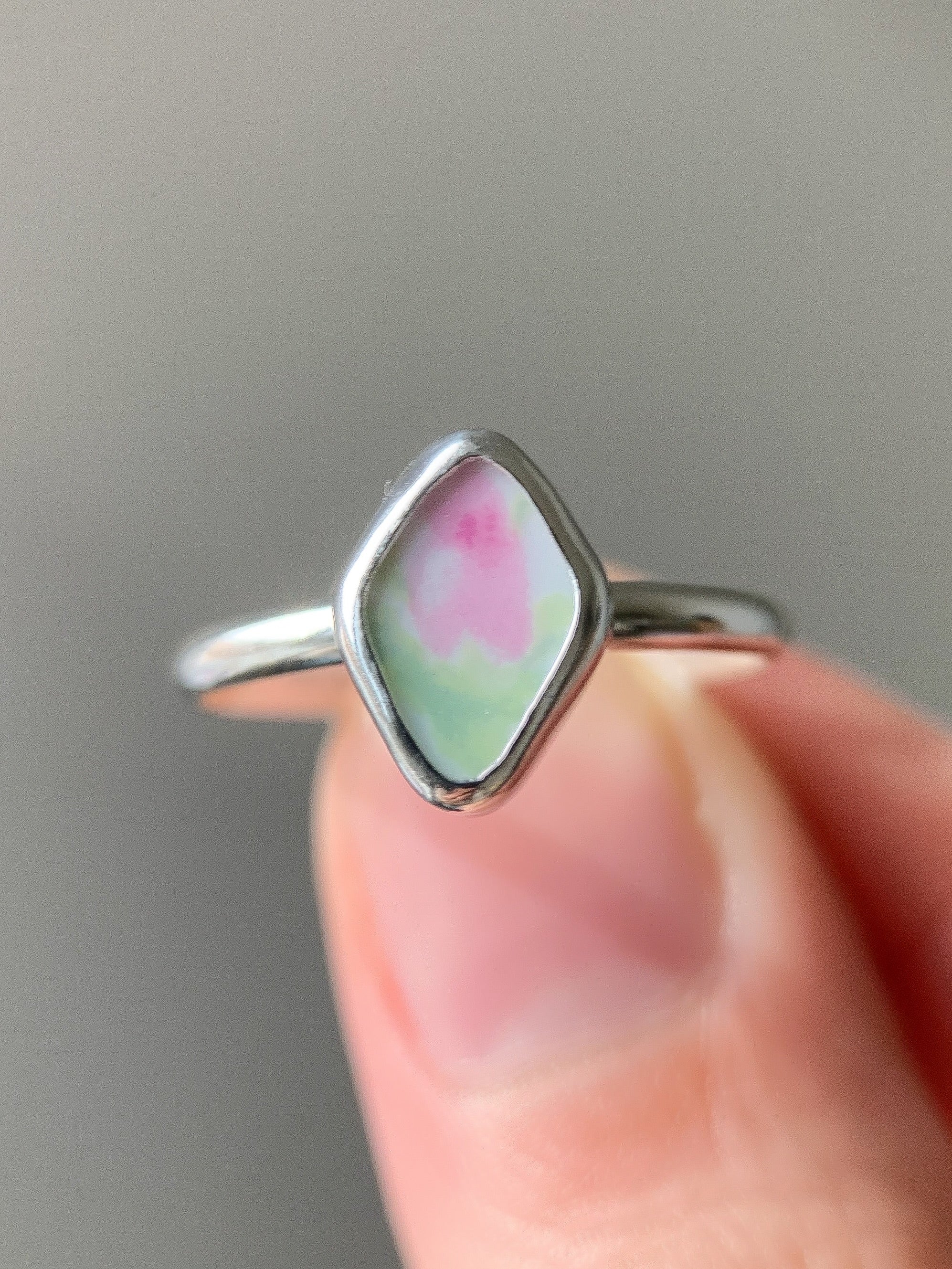 Upcycled Pottery Ring (US 7.75)